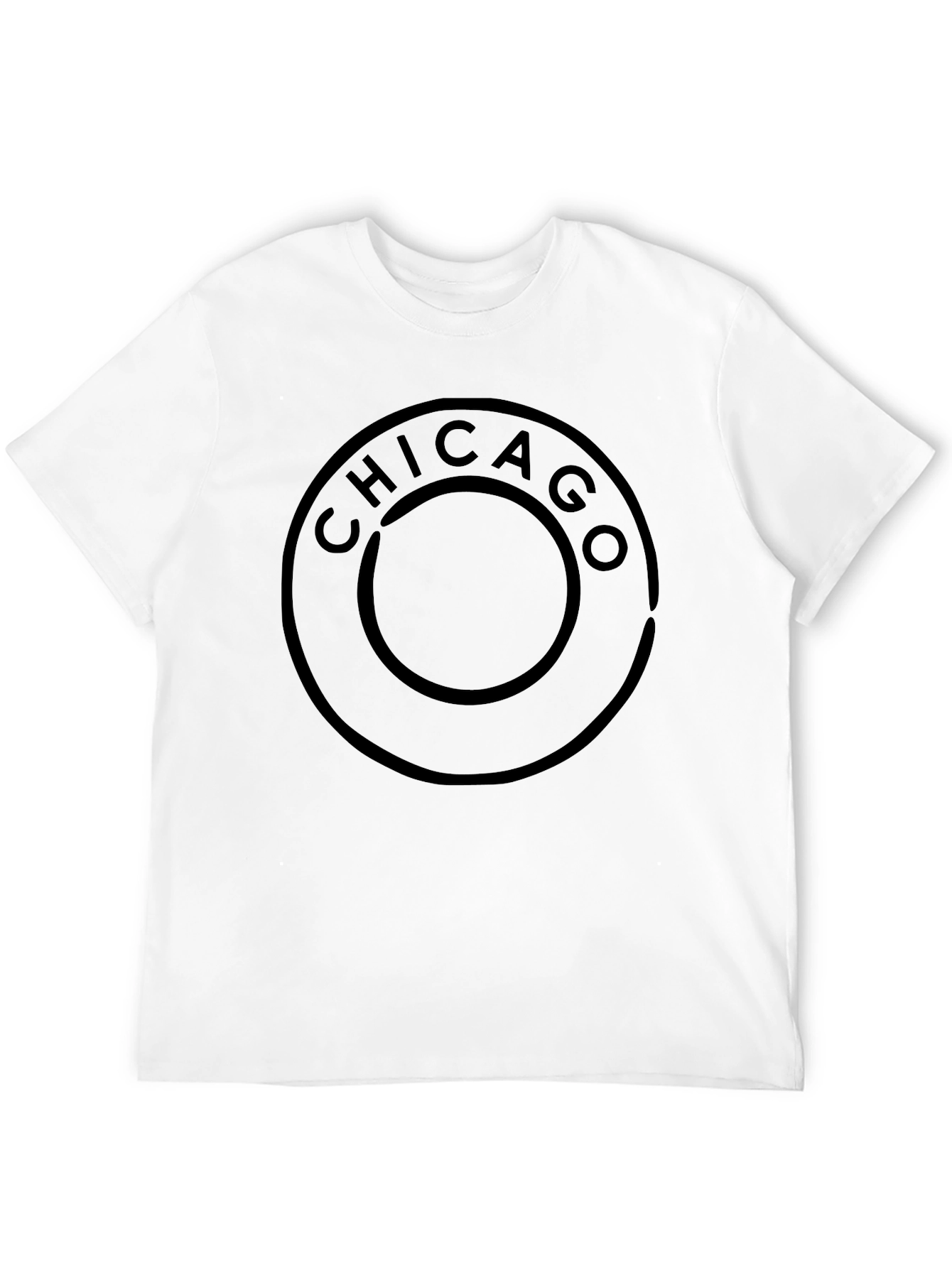 Chicago Circle Graphic Black T-Shirt