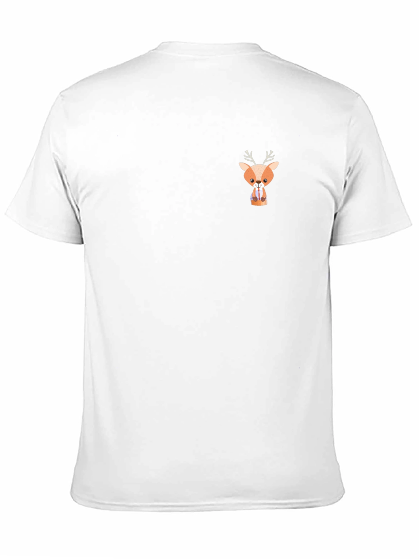 Cute Deer Graphic Black T-Shirt