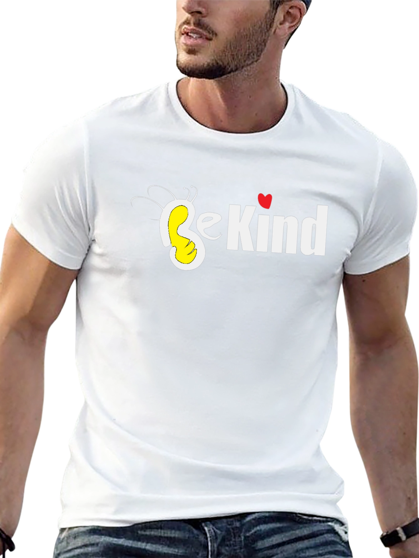 Be Kind T-Shirt: Black Tee with Heart