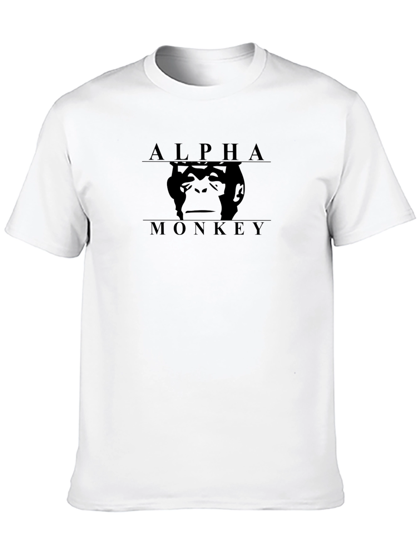 Alpha Monkey Graphic T-Shirt - Black