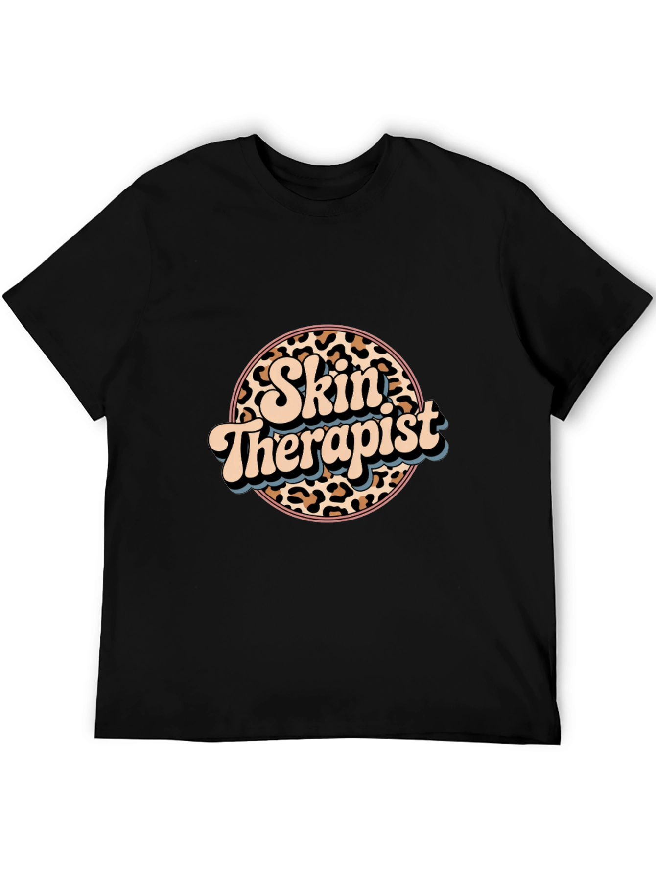 Skin Therapist Leopard Print Graphic Tee