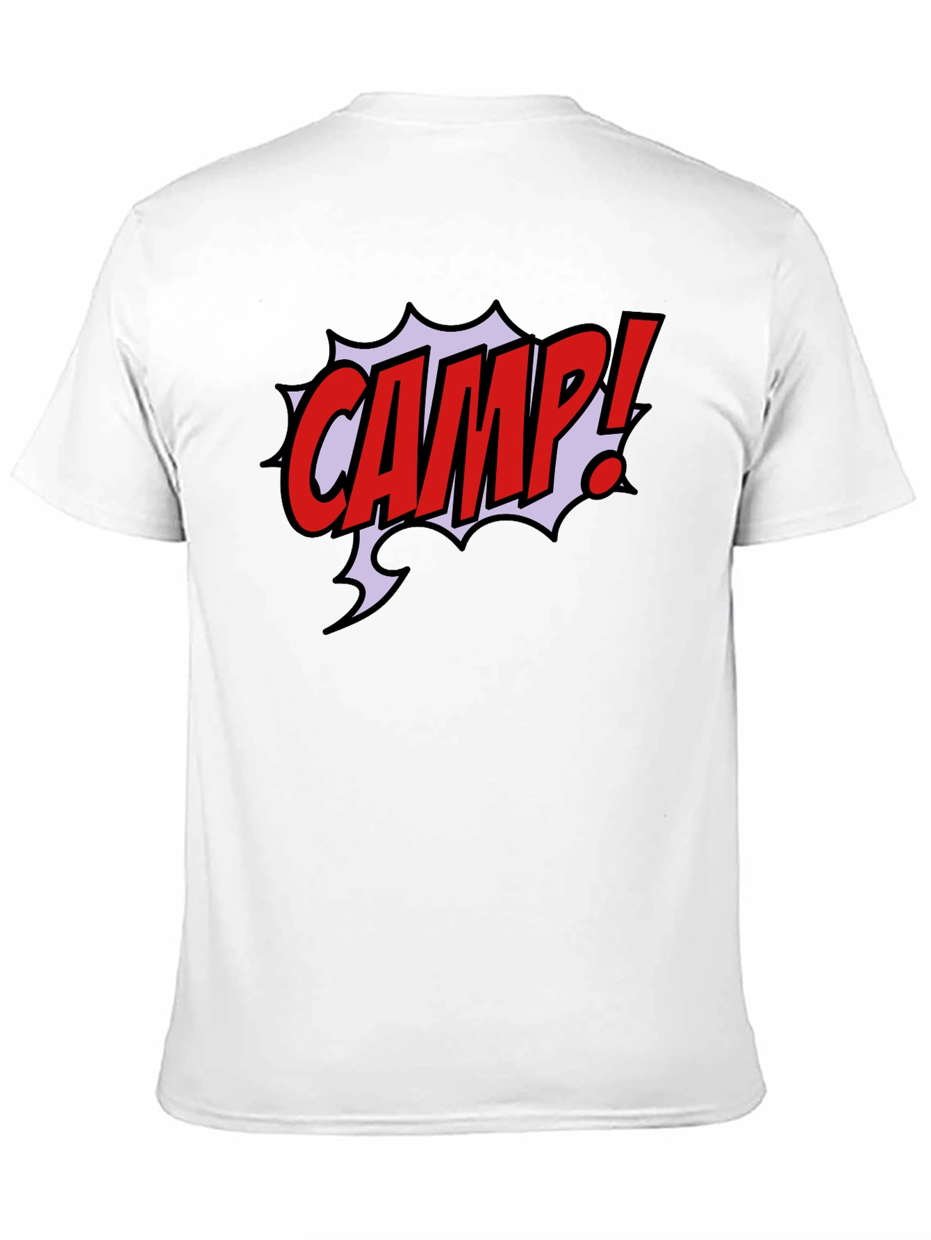 Comic Style CAMP! Black Graphic T-Shirt