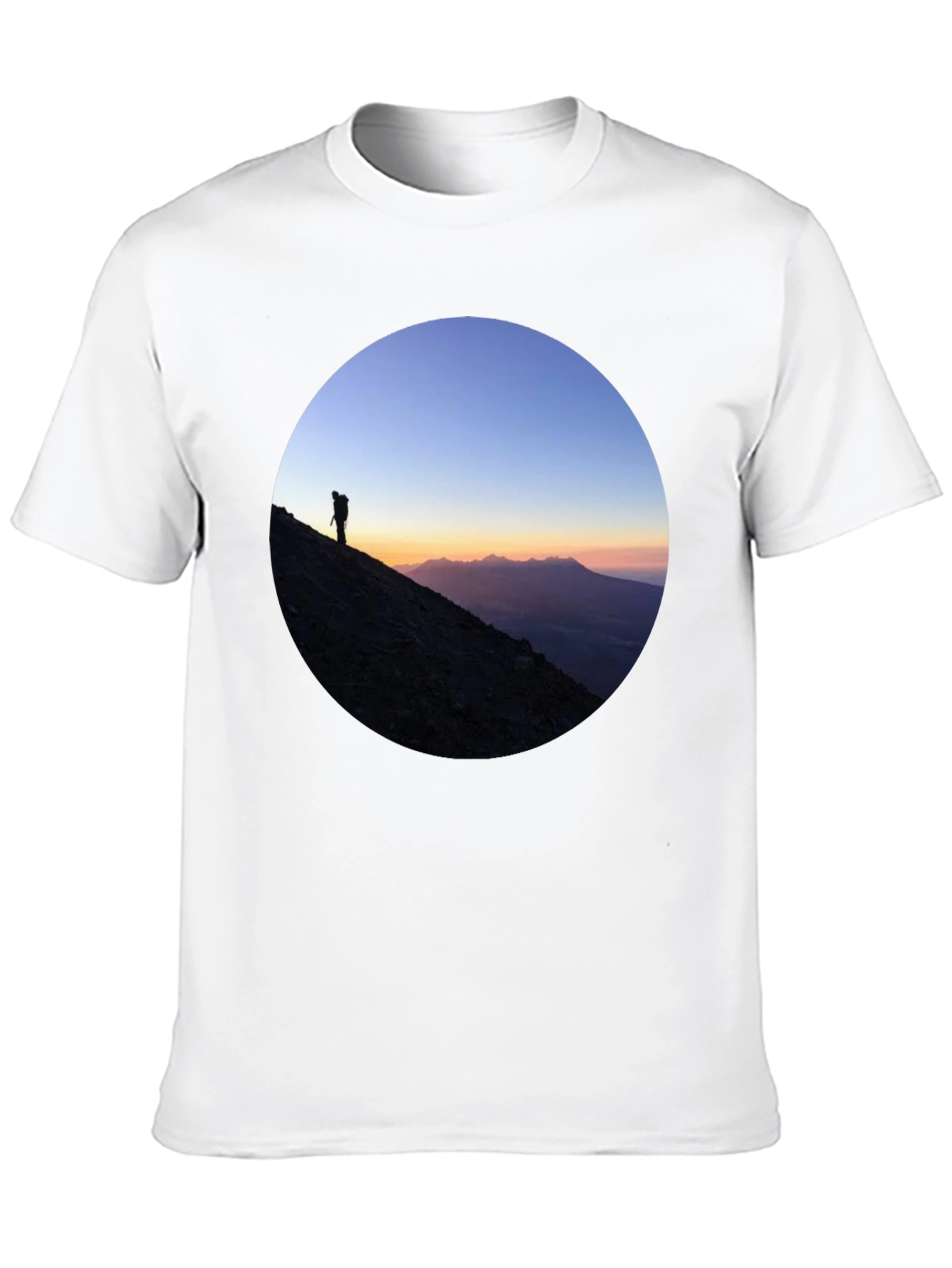 Mountain Climber Sunset Graphic T-Shirt