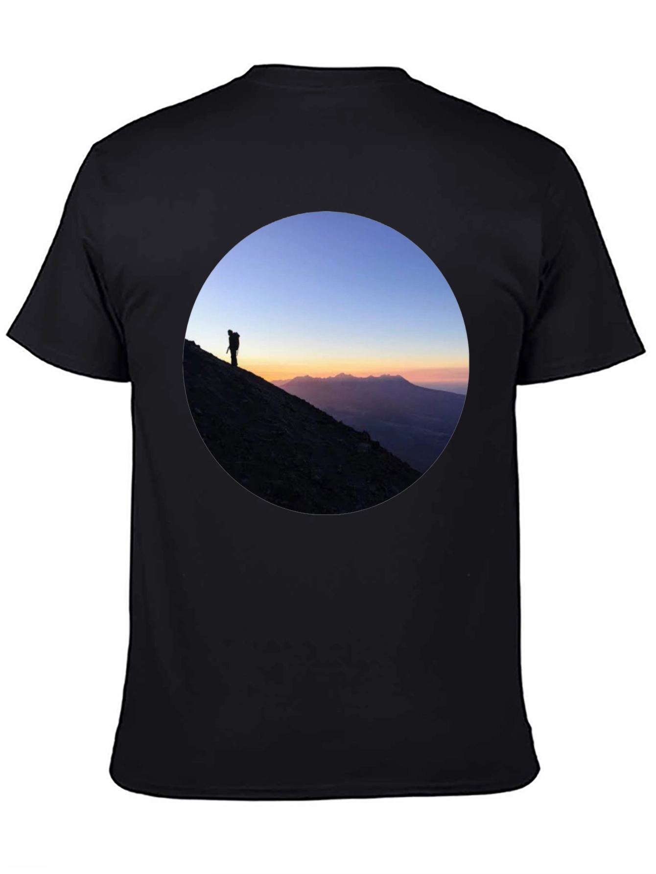 Mountain Climber Sunset Graphic T-Shirt