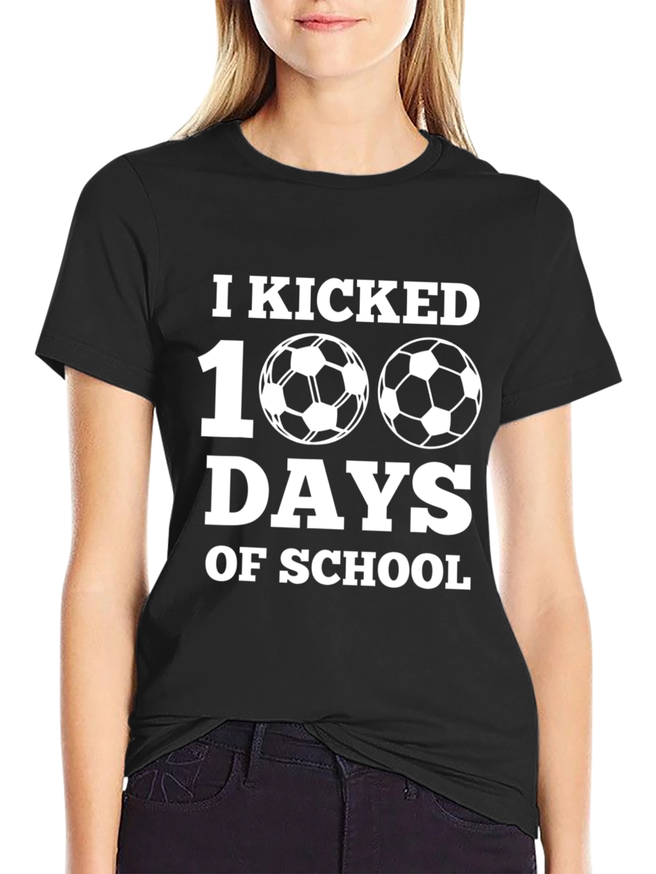 I Kicked 100 Days of School Soccer T-Shirt