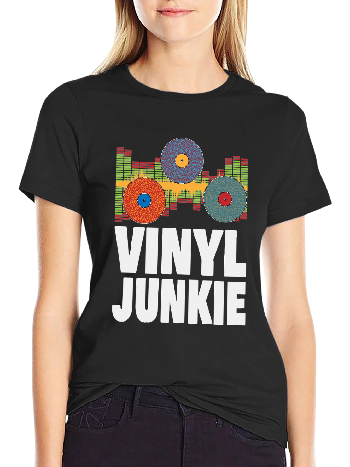 Vinyl Junkie T-Shirt - Music Lover Tee