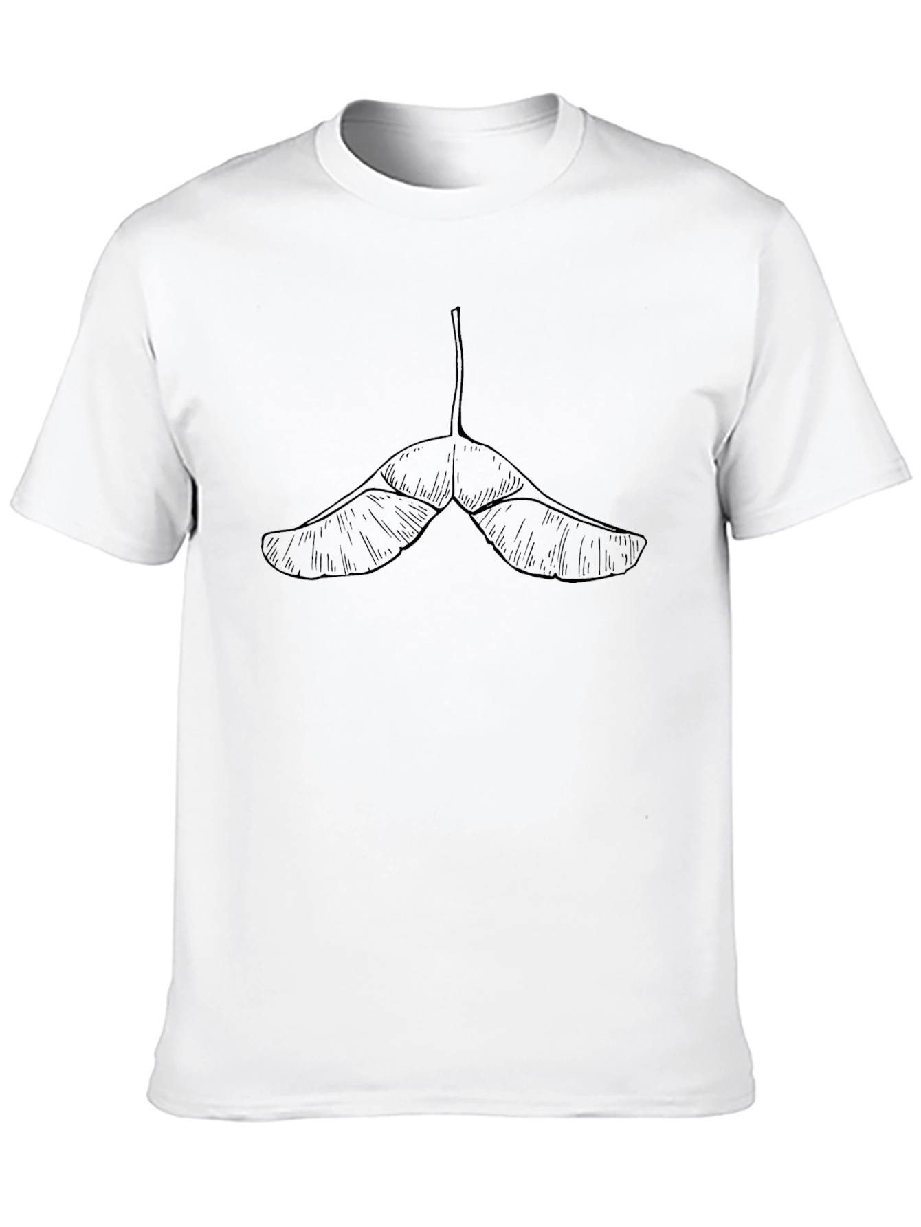 Maple Seed Graphic Black T-Shirt