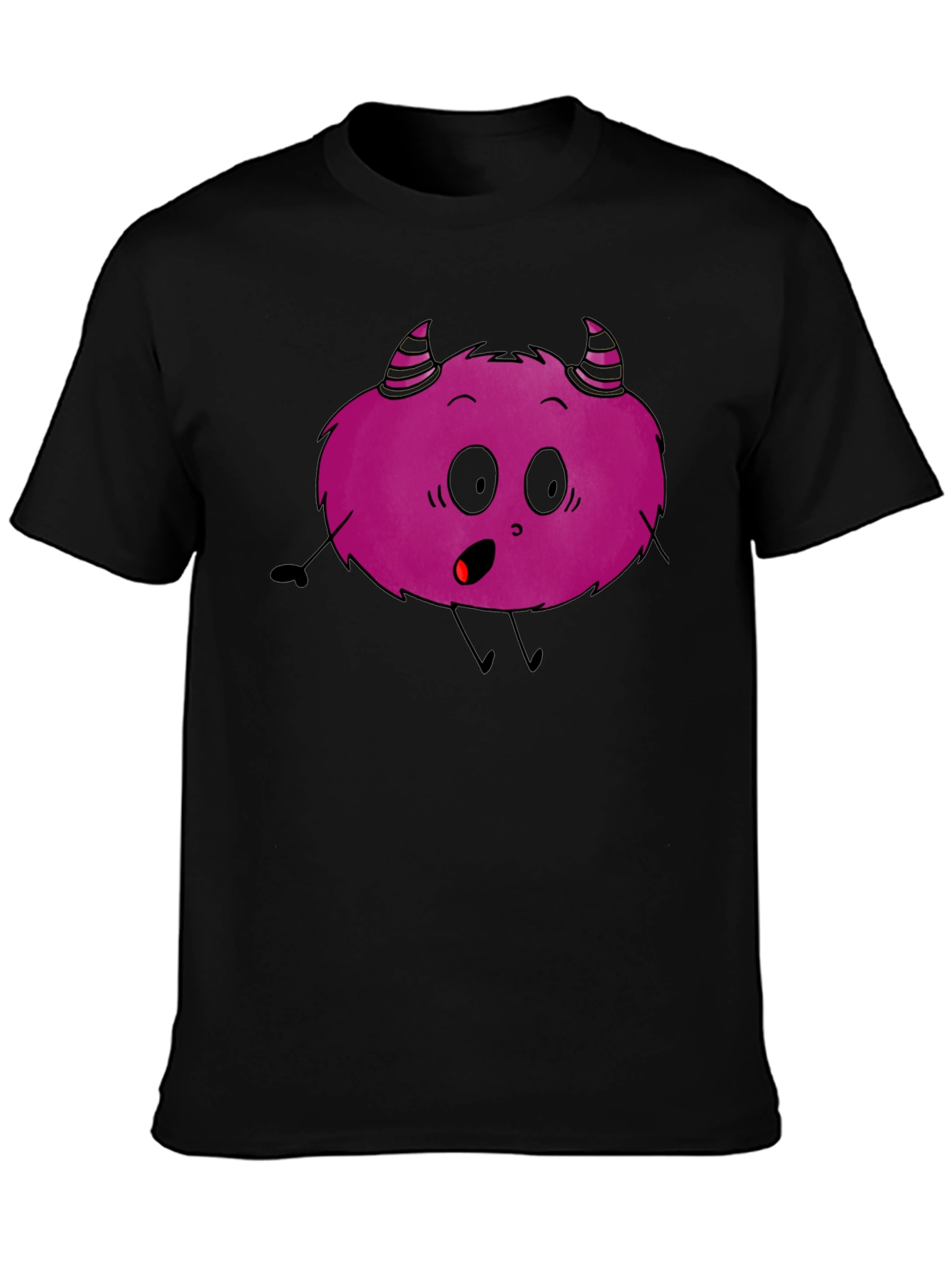 Monster Graphic T-Shirt - Black Cotton Tee