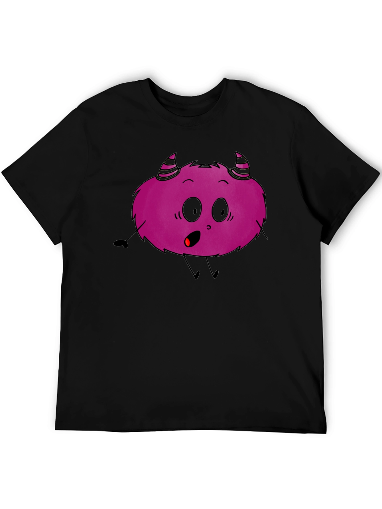 Monster Graphic T-Shirt - Black Cotton Tee