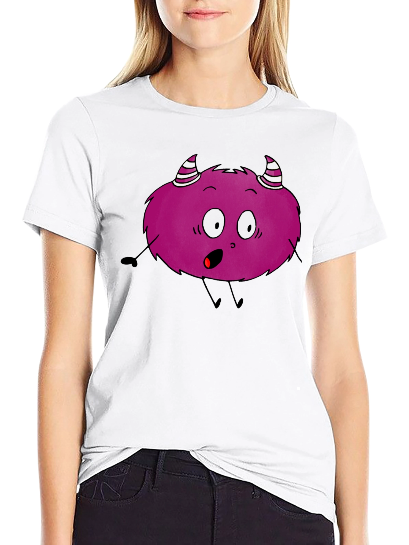 Monster Graphic T-Shirt - Black Cotton Tee