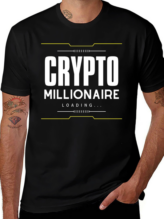 Crypto Millionaire Loading Black T-Shirt