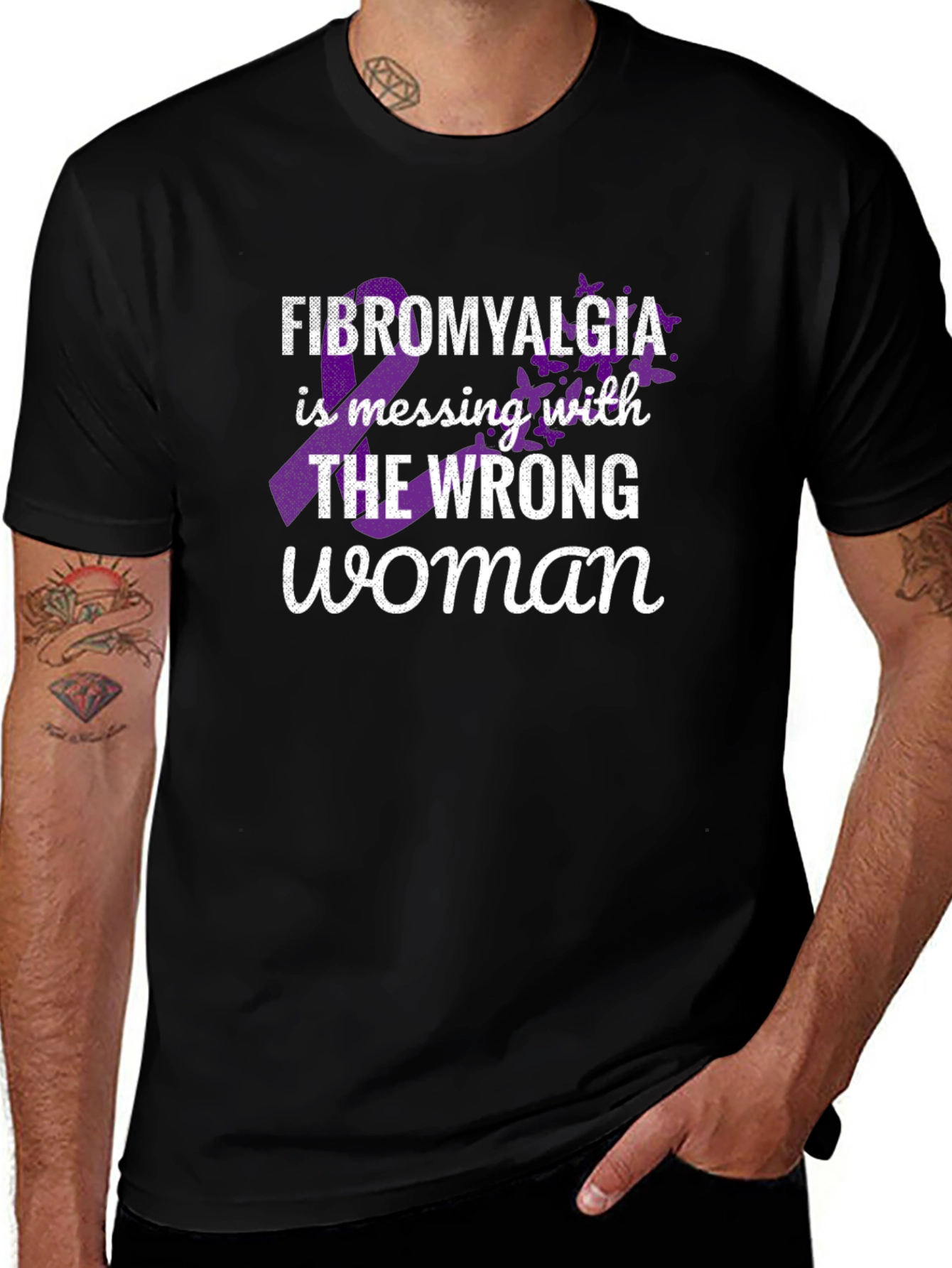 Fibromyalgia Awareness T-Shirt - Wrong Woman