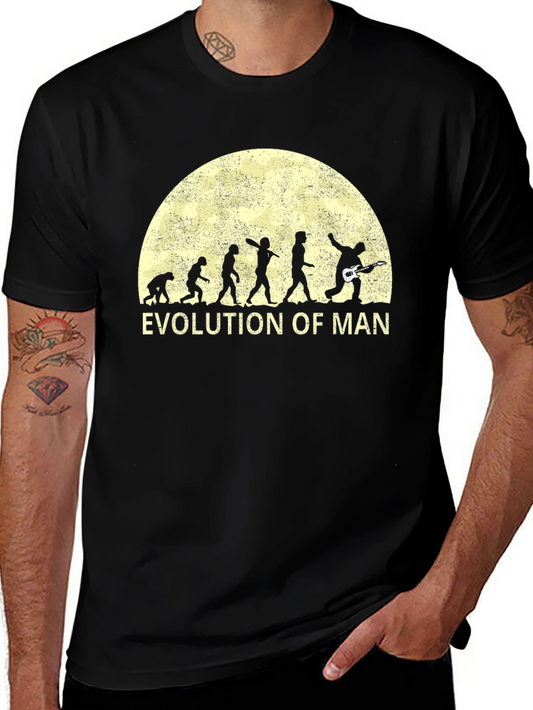 Evolution of Man Guitar T-Shirt