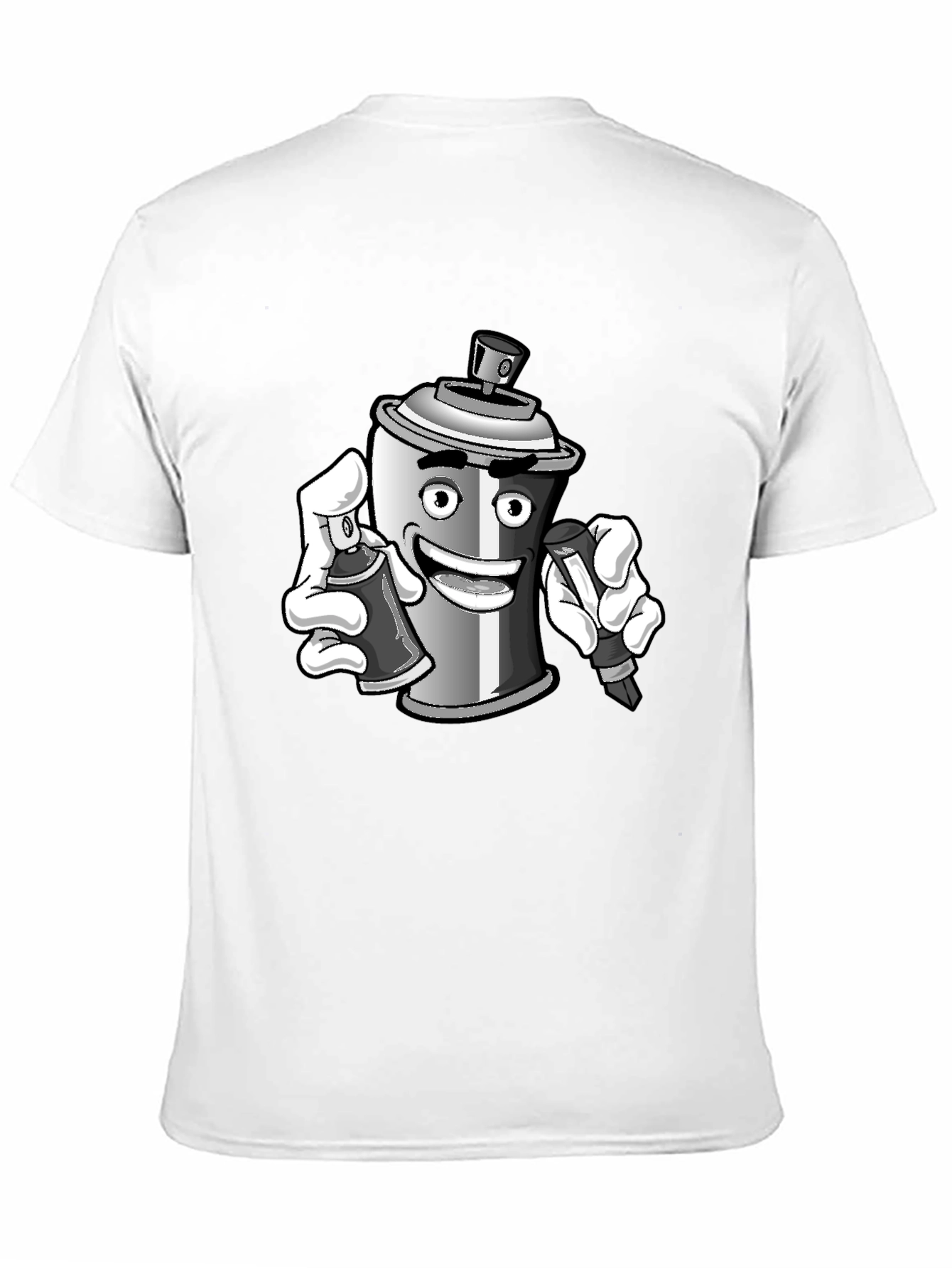 Cartoon Spray Paint T-Shirt - Graffiti Artist Style
