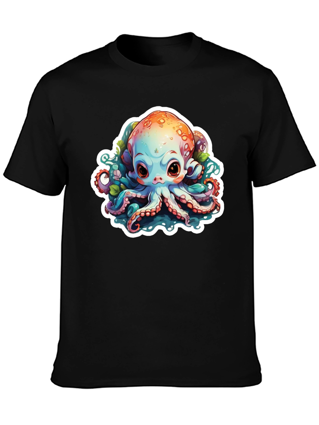 Cute Octopus Graphic T-Shirt - Unisex Black Tee