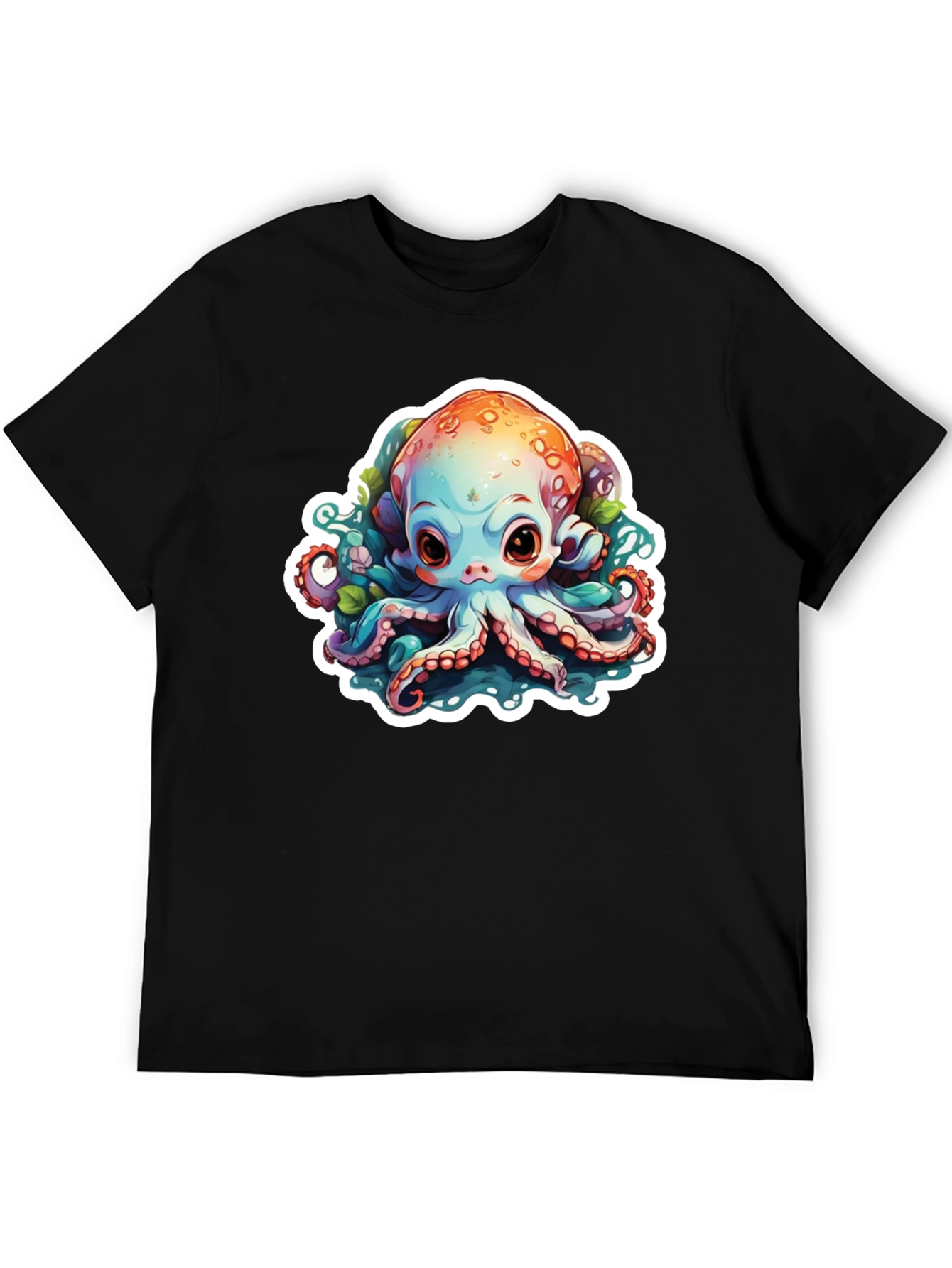 Cute Octopus Graphic T-Shirt - Unisex Black Tee