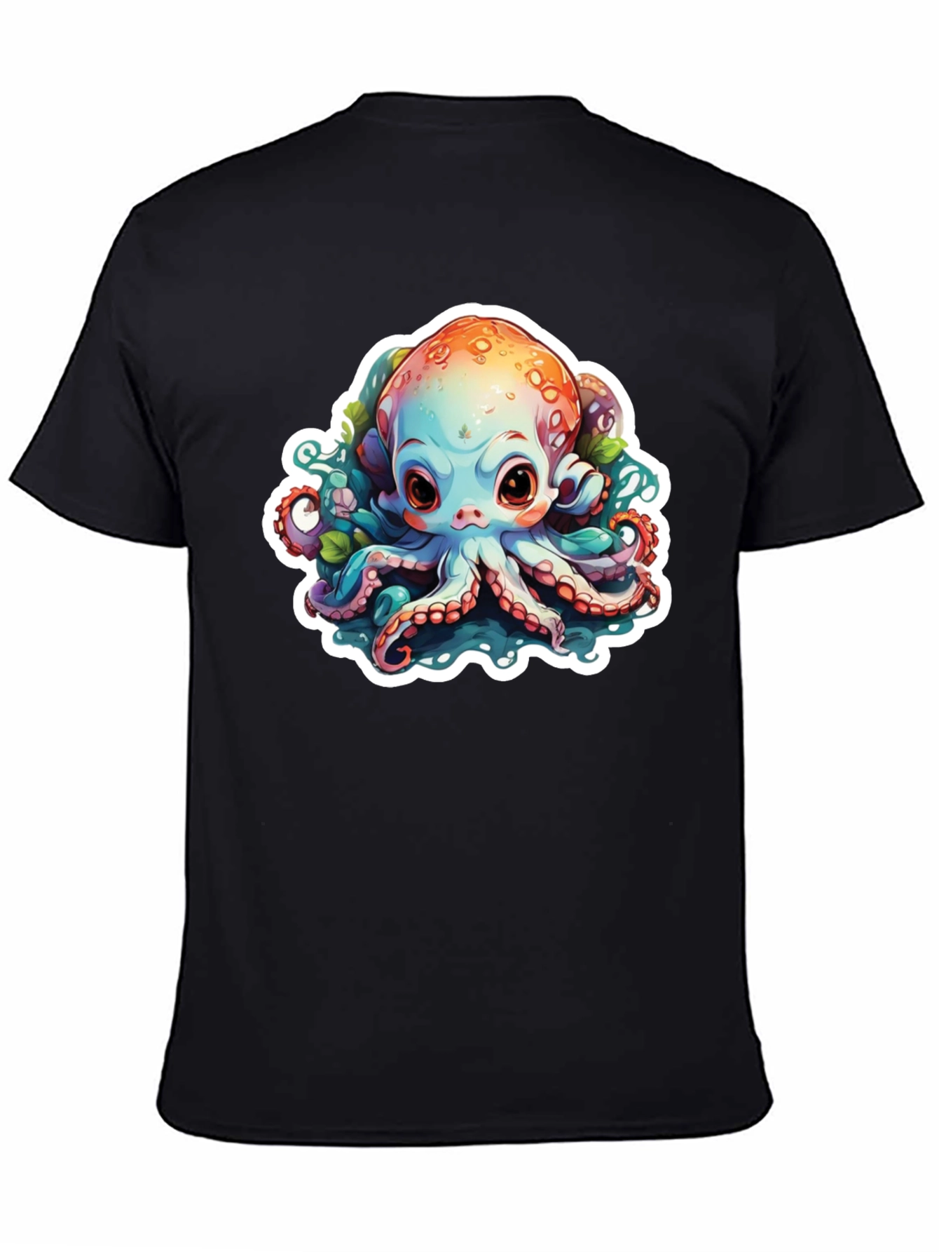 Cute Octopus Graphic T-Shirt - Unisex Black Tee