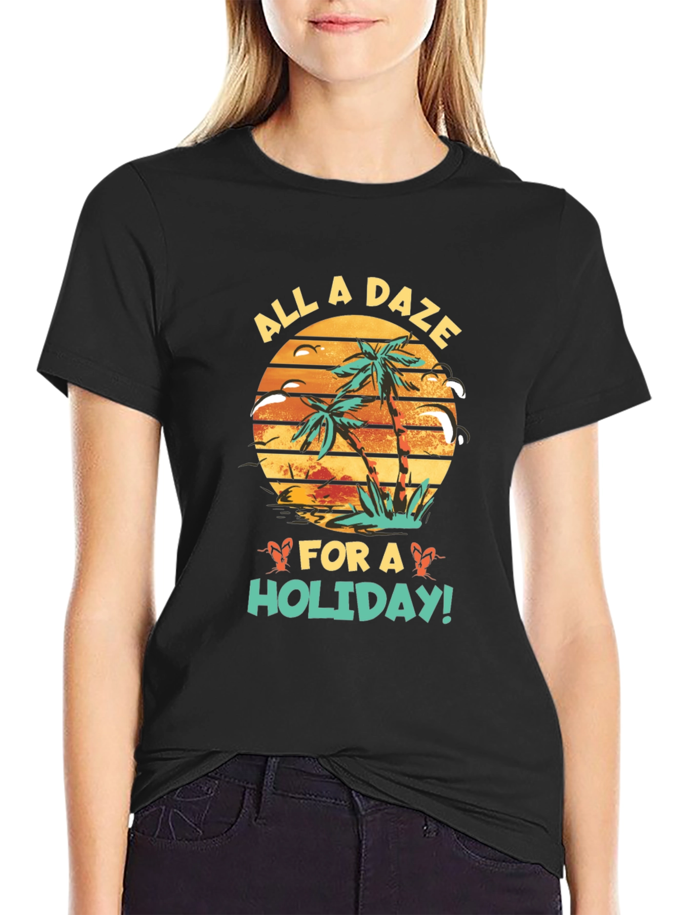 All a Daze for a Holiday Black T-Shirt