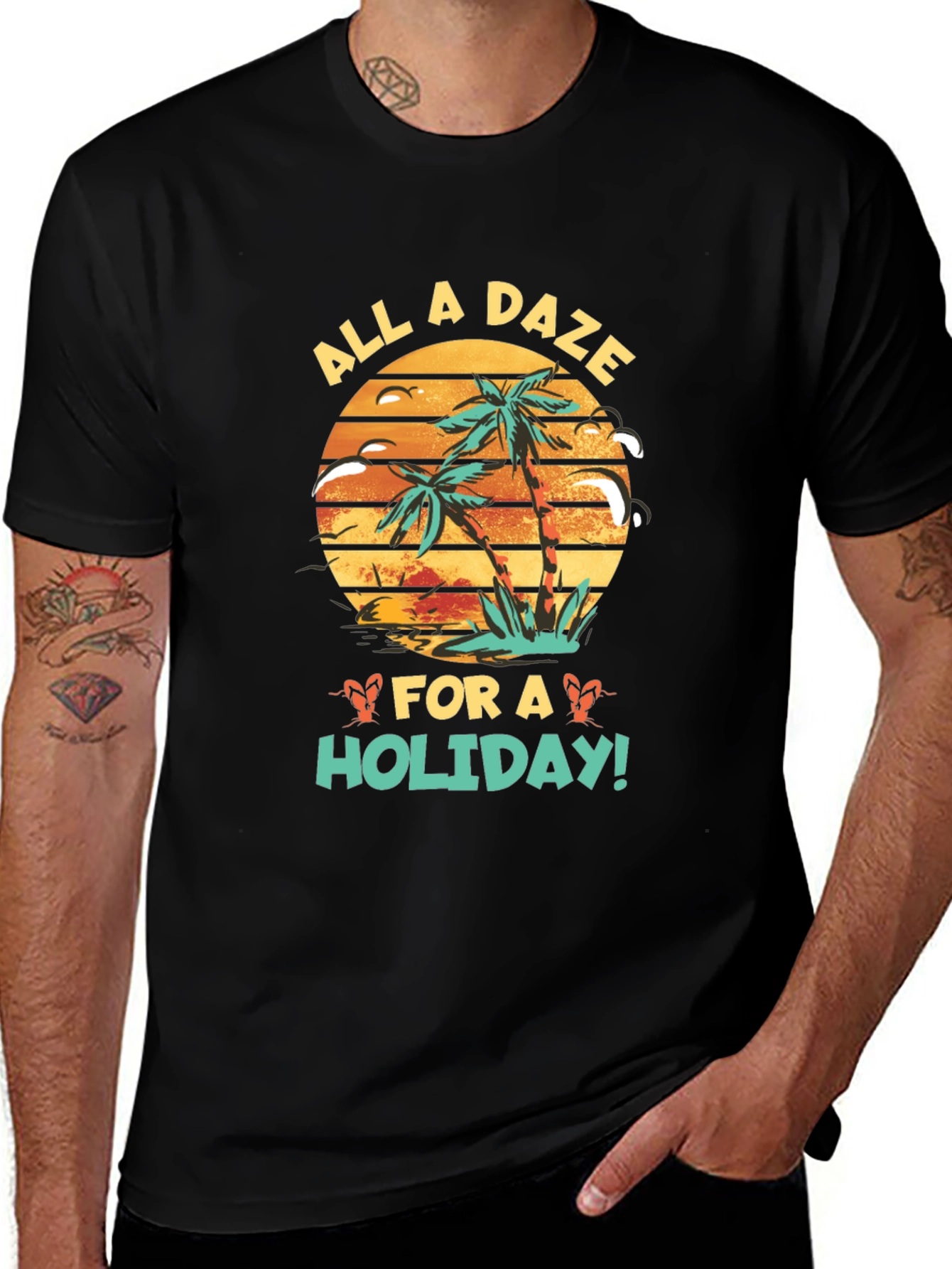 All a Daze for a Holiday Black T-Shirt