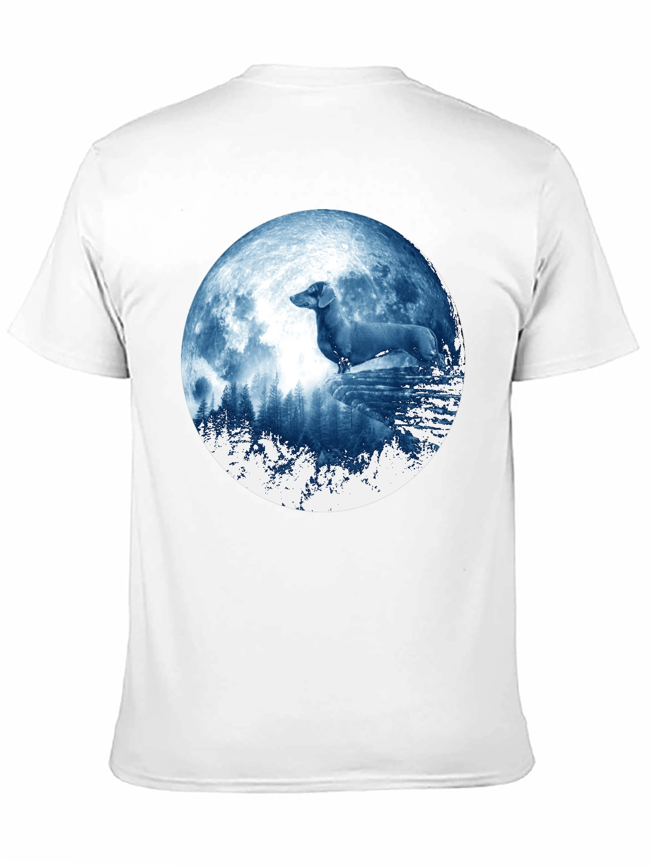 Dachshund Moon Graphic T-Shirt