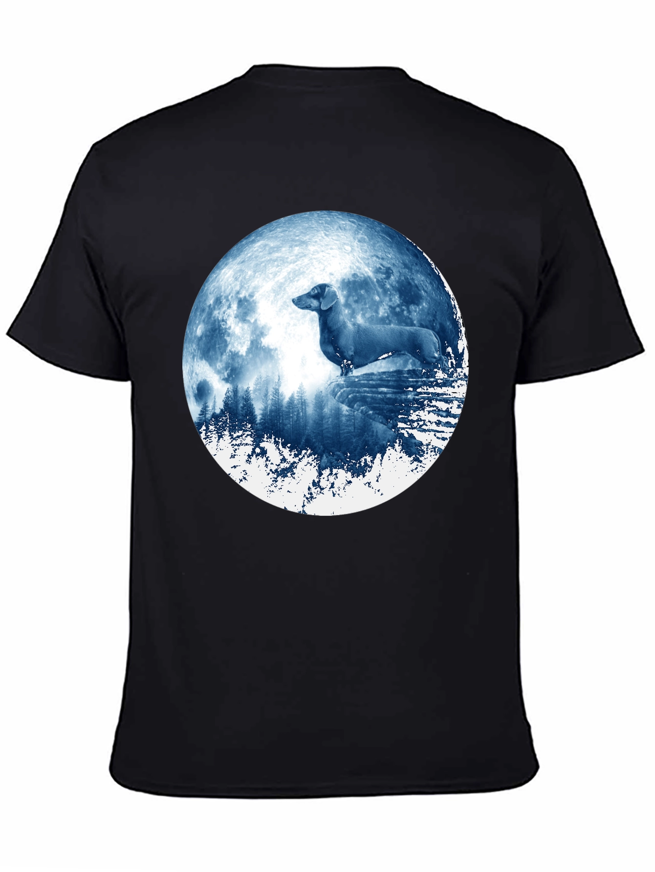 Dachshund Moon Graphic T-Shirt