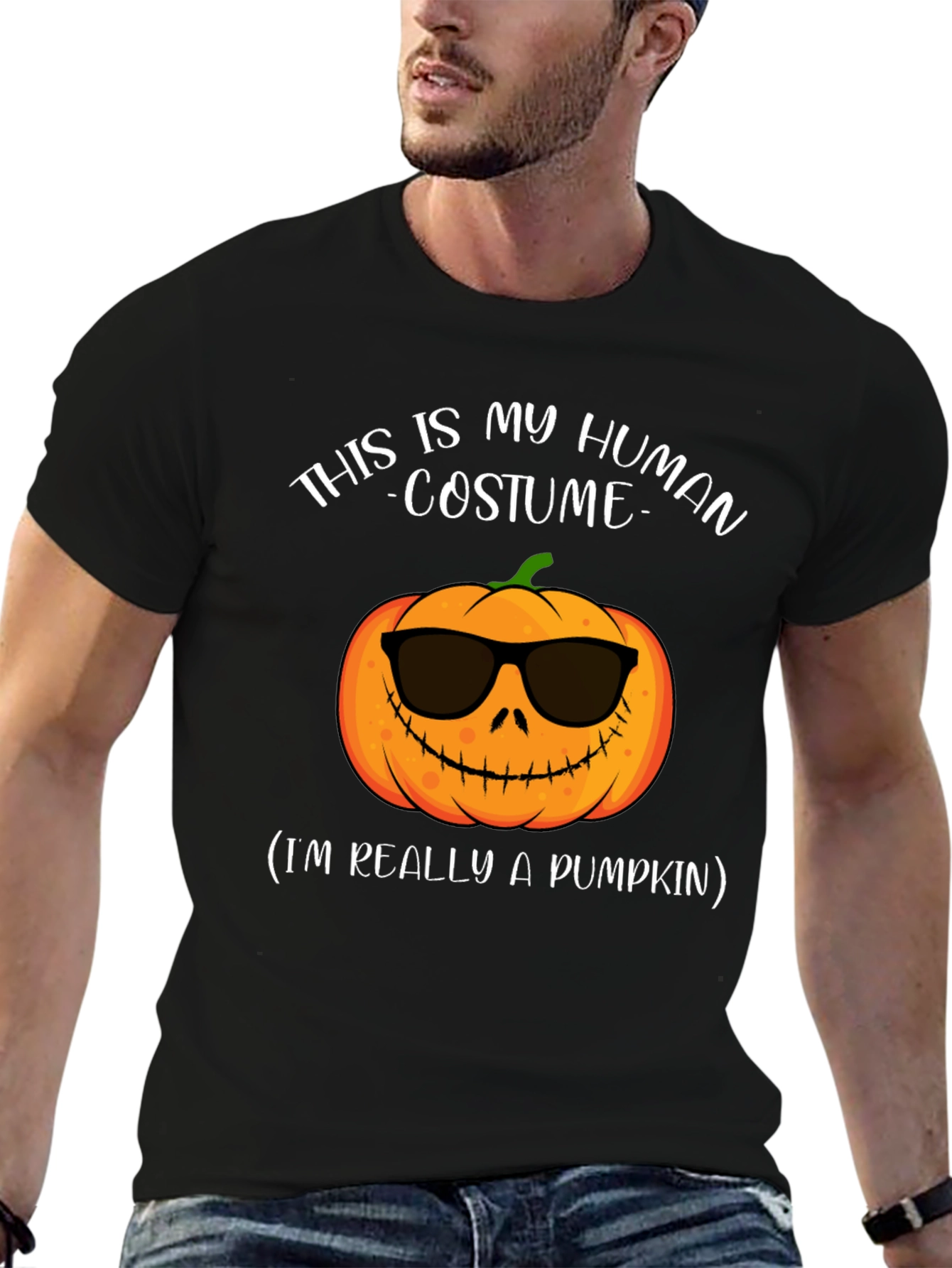 Human Costume Pumpkin T-Shirt