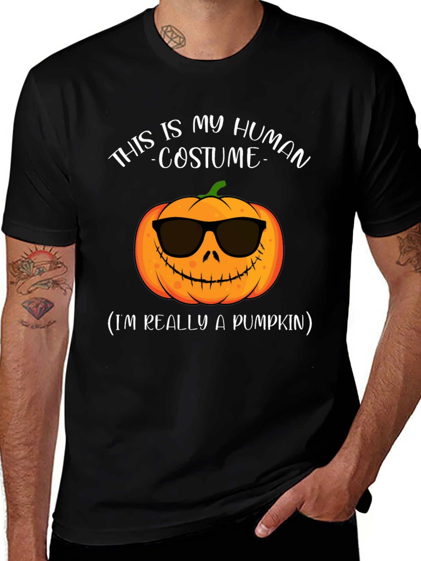 Human Costume Pumpkin T-Shirt