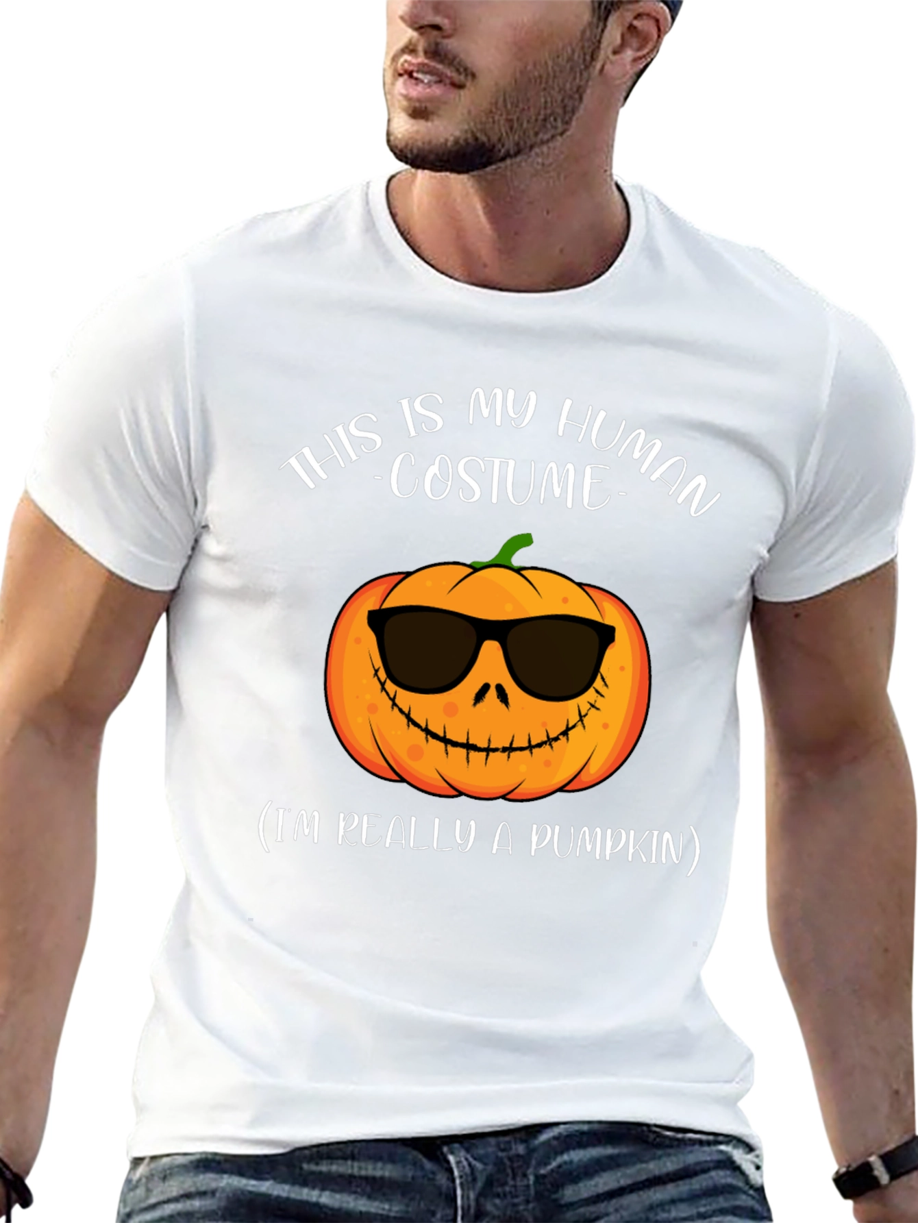 Human Costume Pumpkin T-Shirt