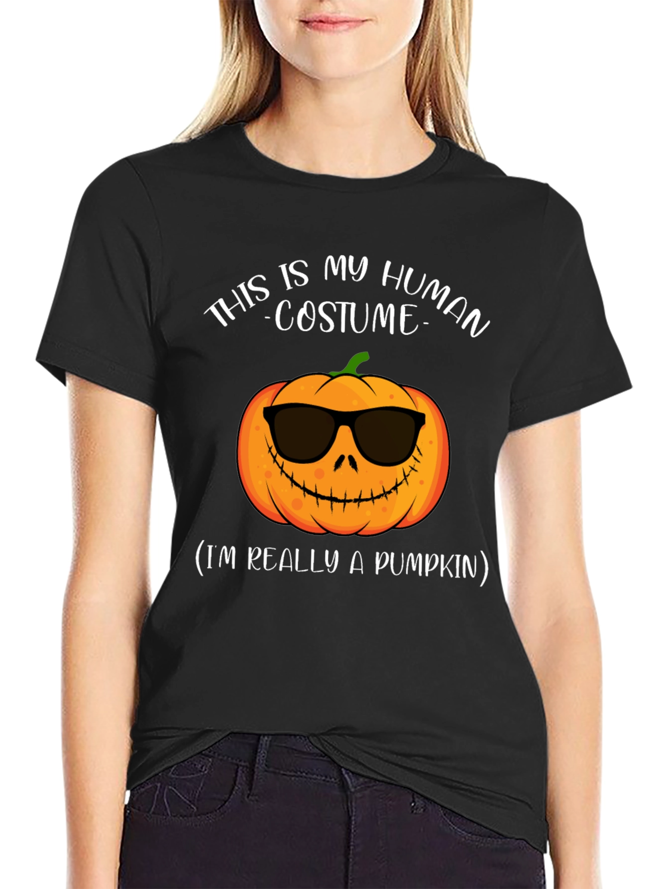 Human Costume Pumpkin T-Shirt