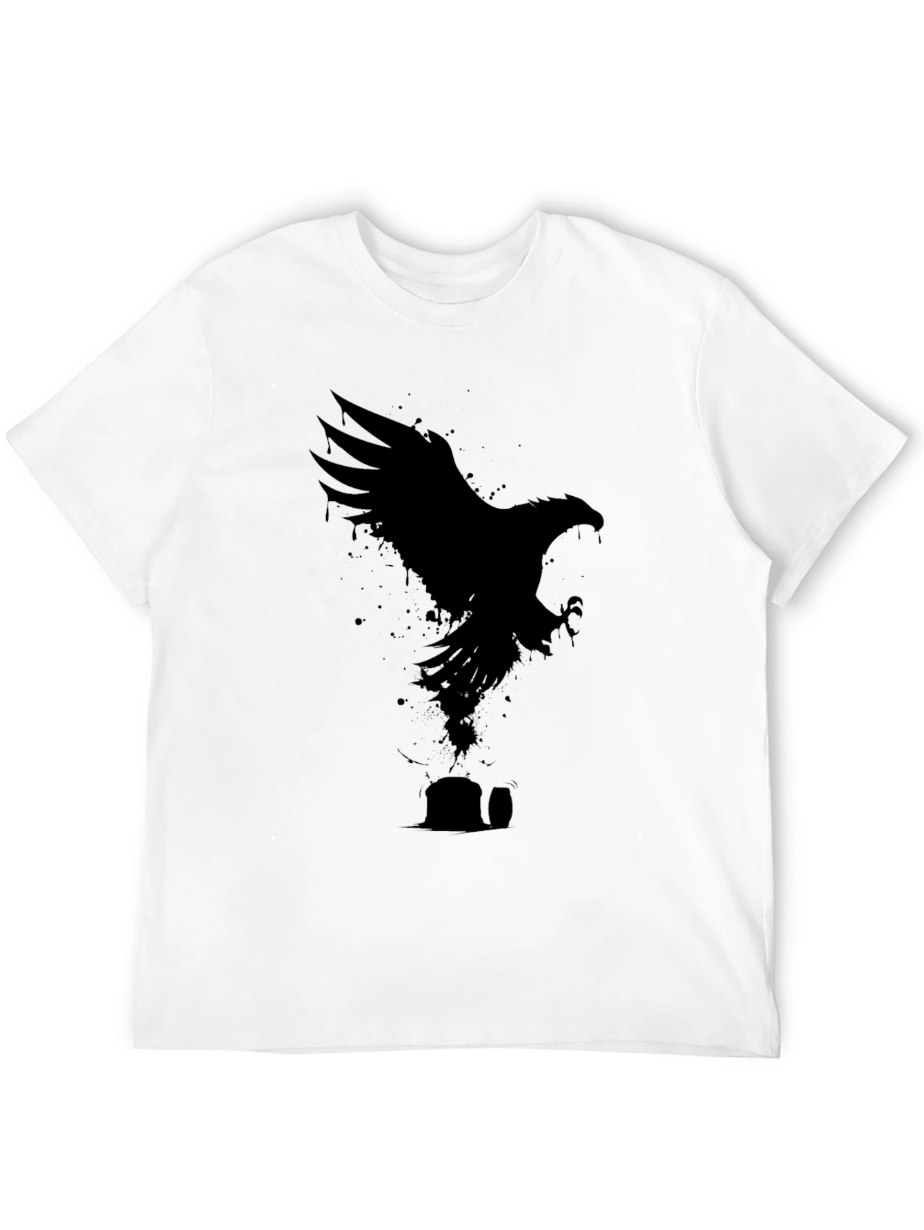 Eagle Silhouette Graphic Black T-Shirt