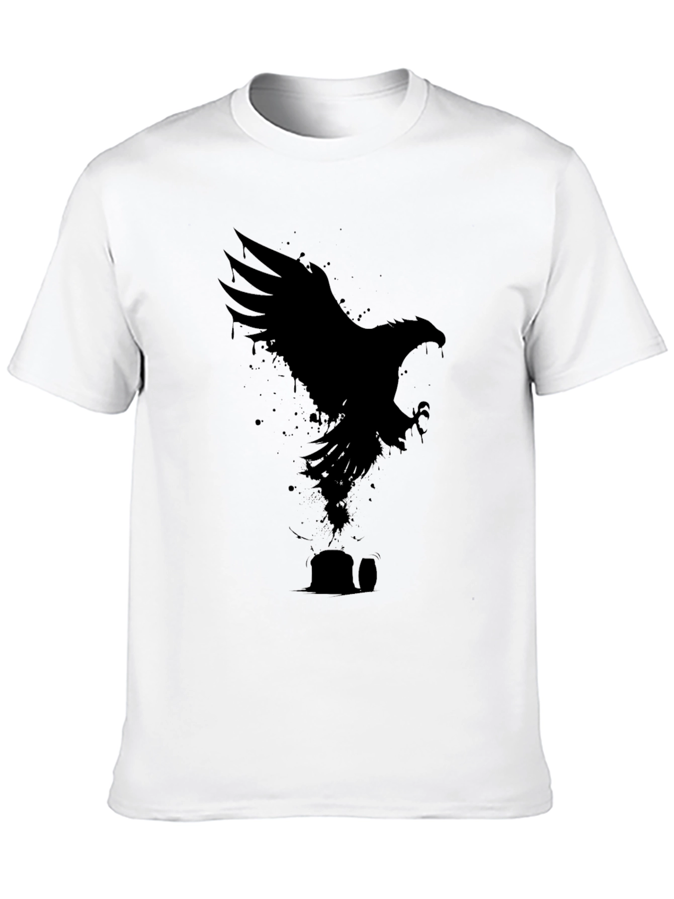 Eagle Silhouette Graphic Black T-Shirt