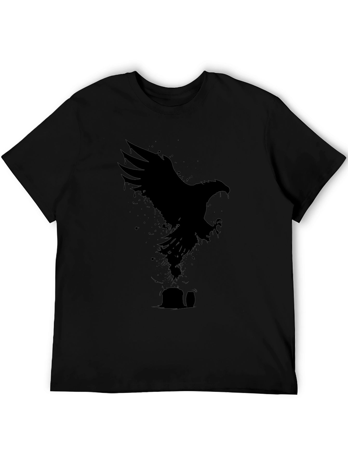 Eagle Silhouette Graphic Black T-Shirt