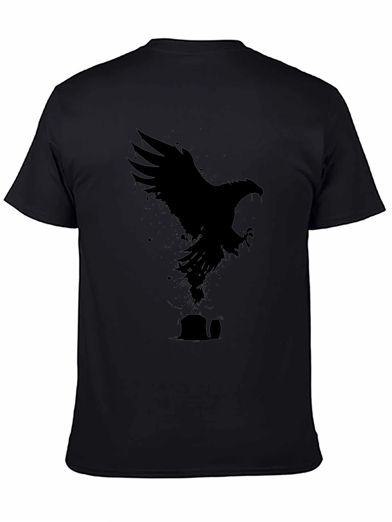 Eagle Silhouette Graphic Black T-Shirt