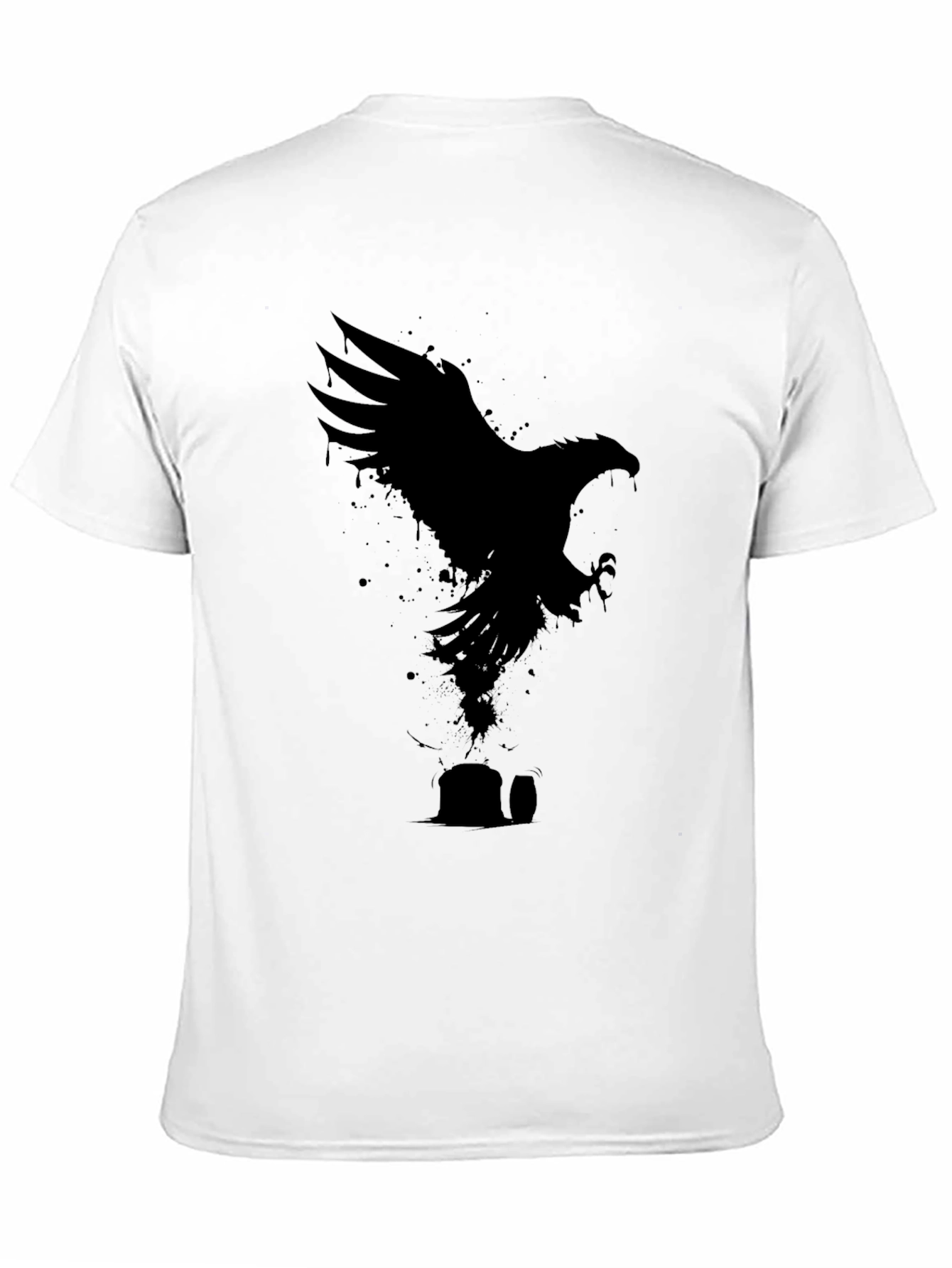 Eagle Silhouette Graphic Black T-Shirt