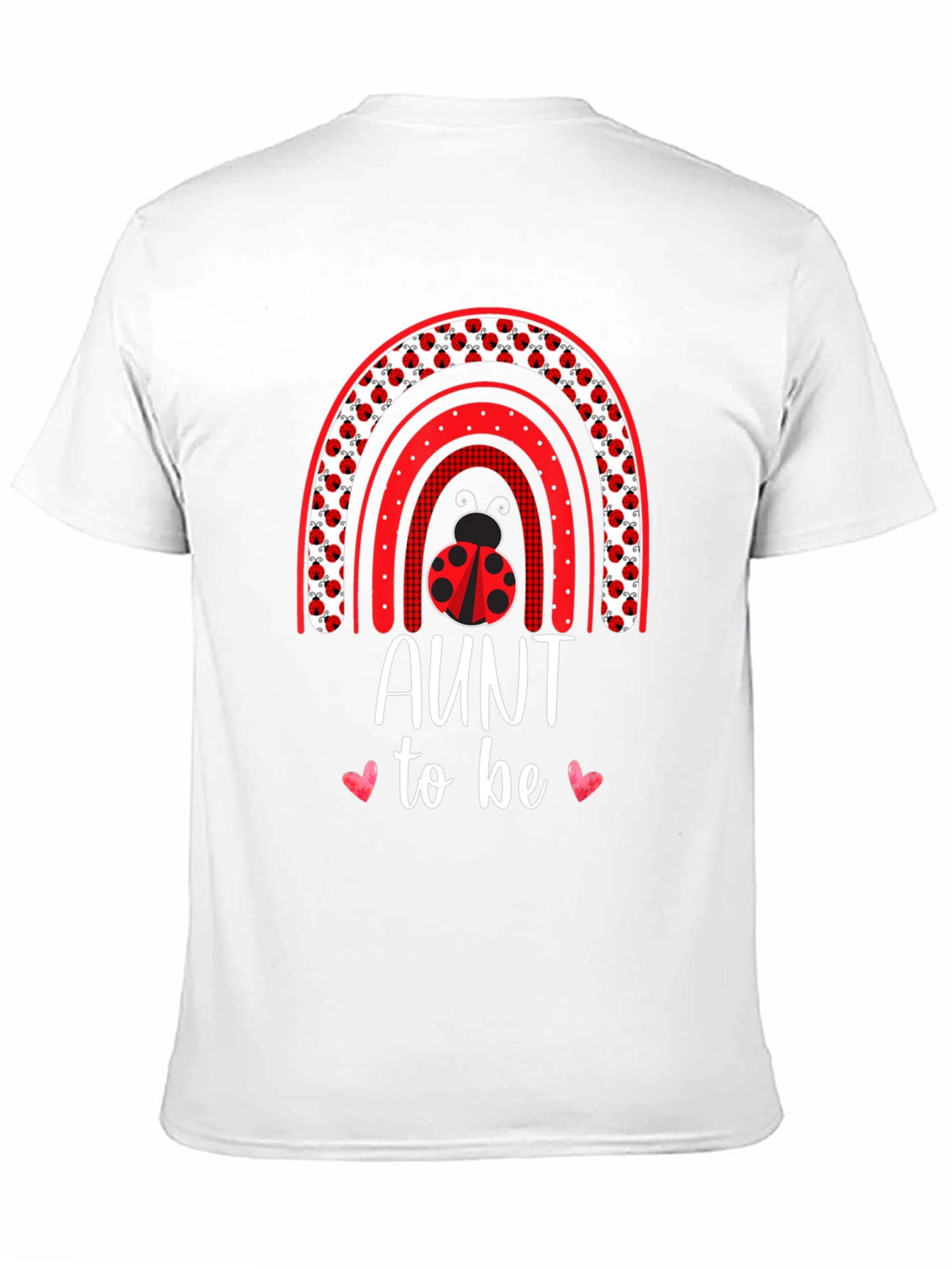 Aunt to Be Ladybug Rainbow T-Shirt