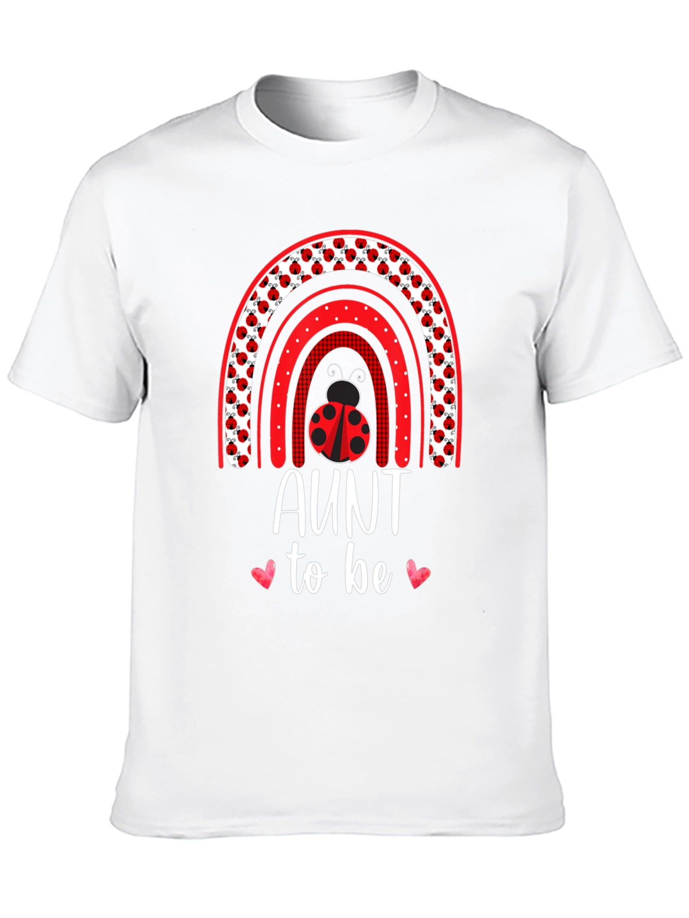 Aunt to Be Ladybug Rainbow T-Shirt