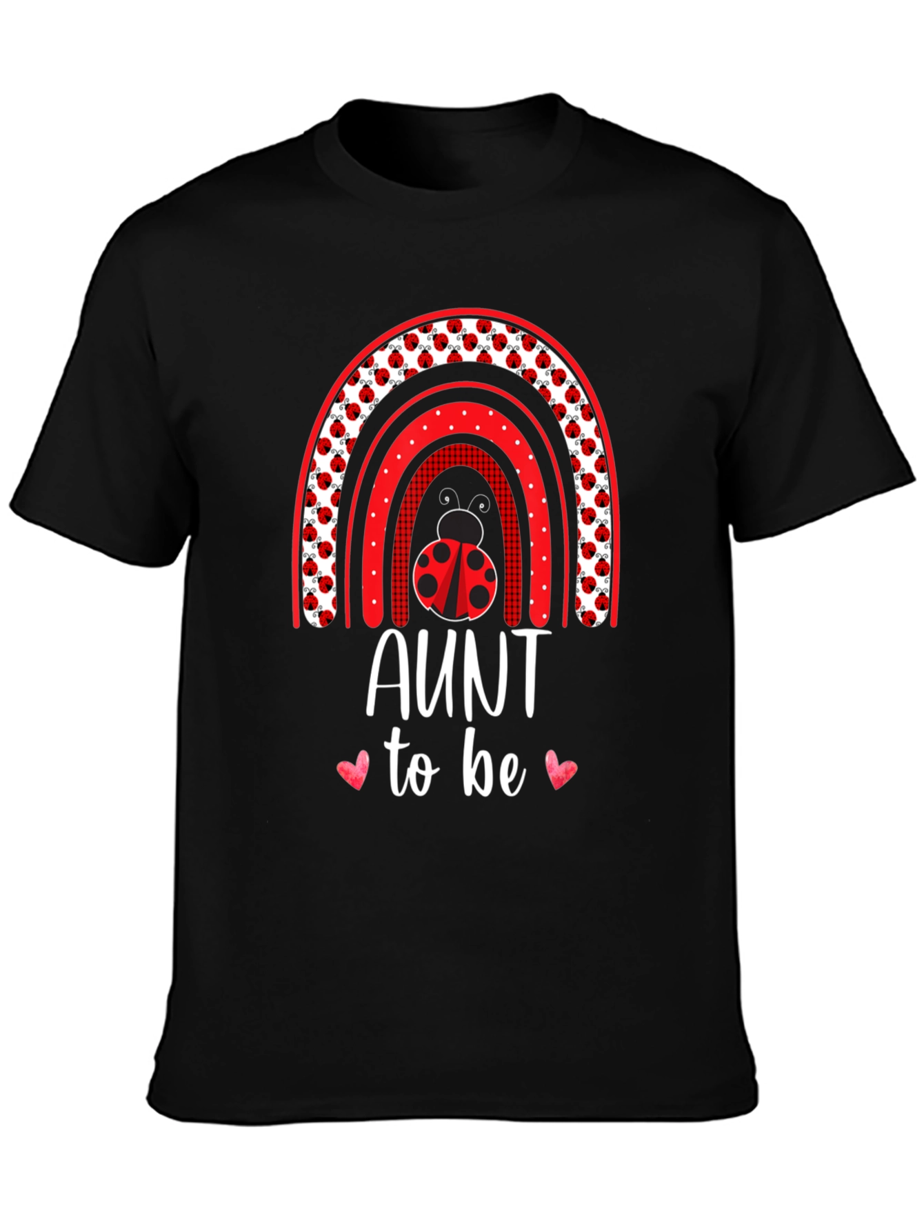 Aunt to Be Ladybug Rainbow T-Shirt