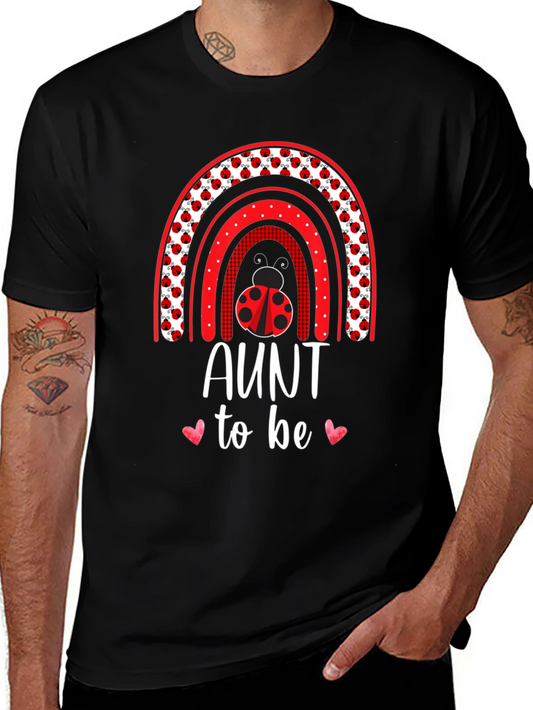 Aunt to Be Ladybug Rainbow T-Shirt