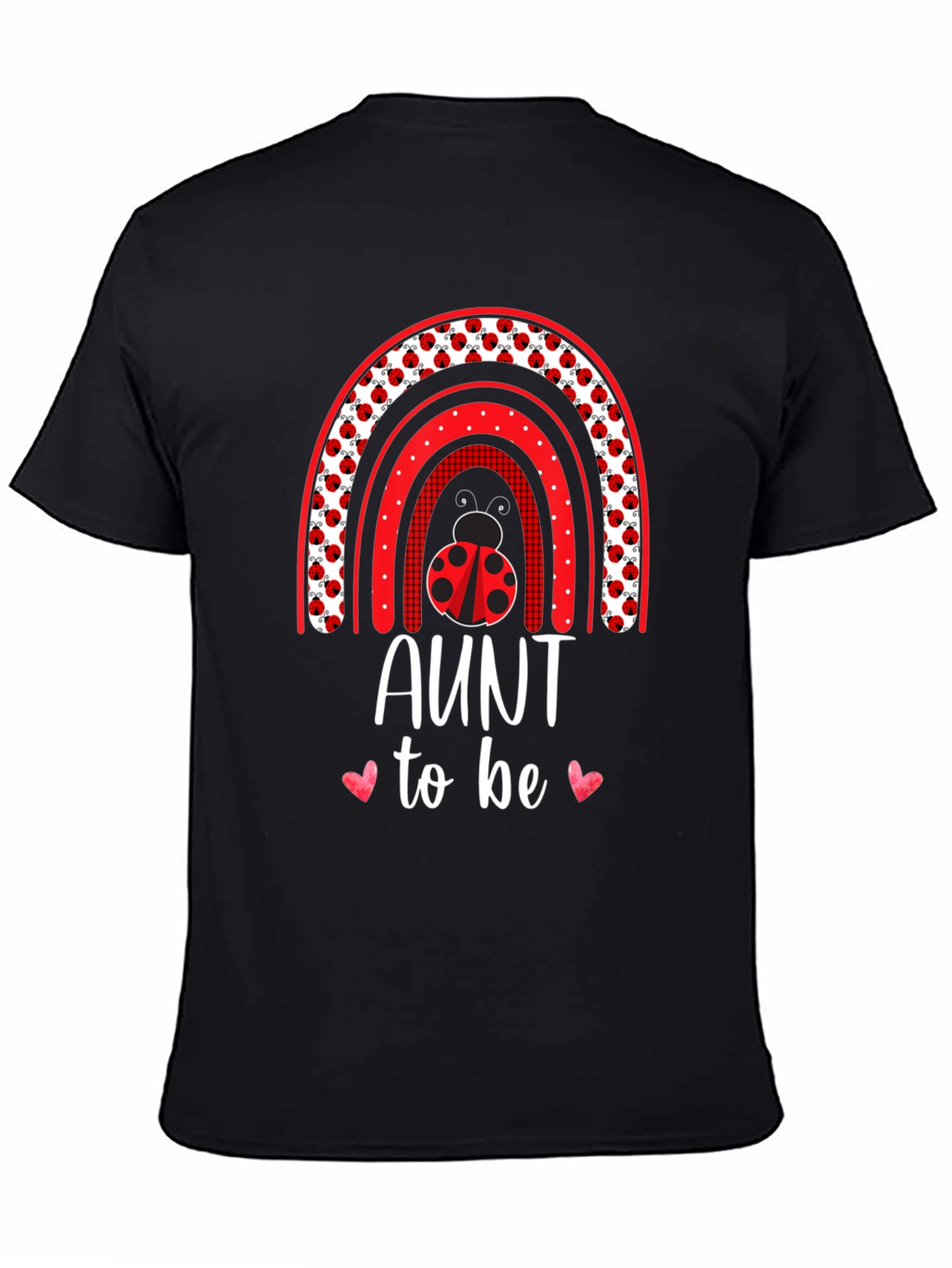 Aunt to Be Ladybug Rainbow T-Shirt