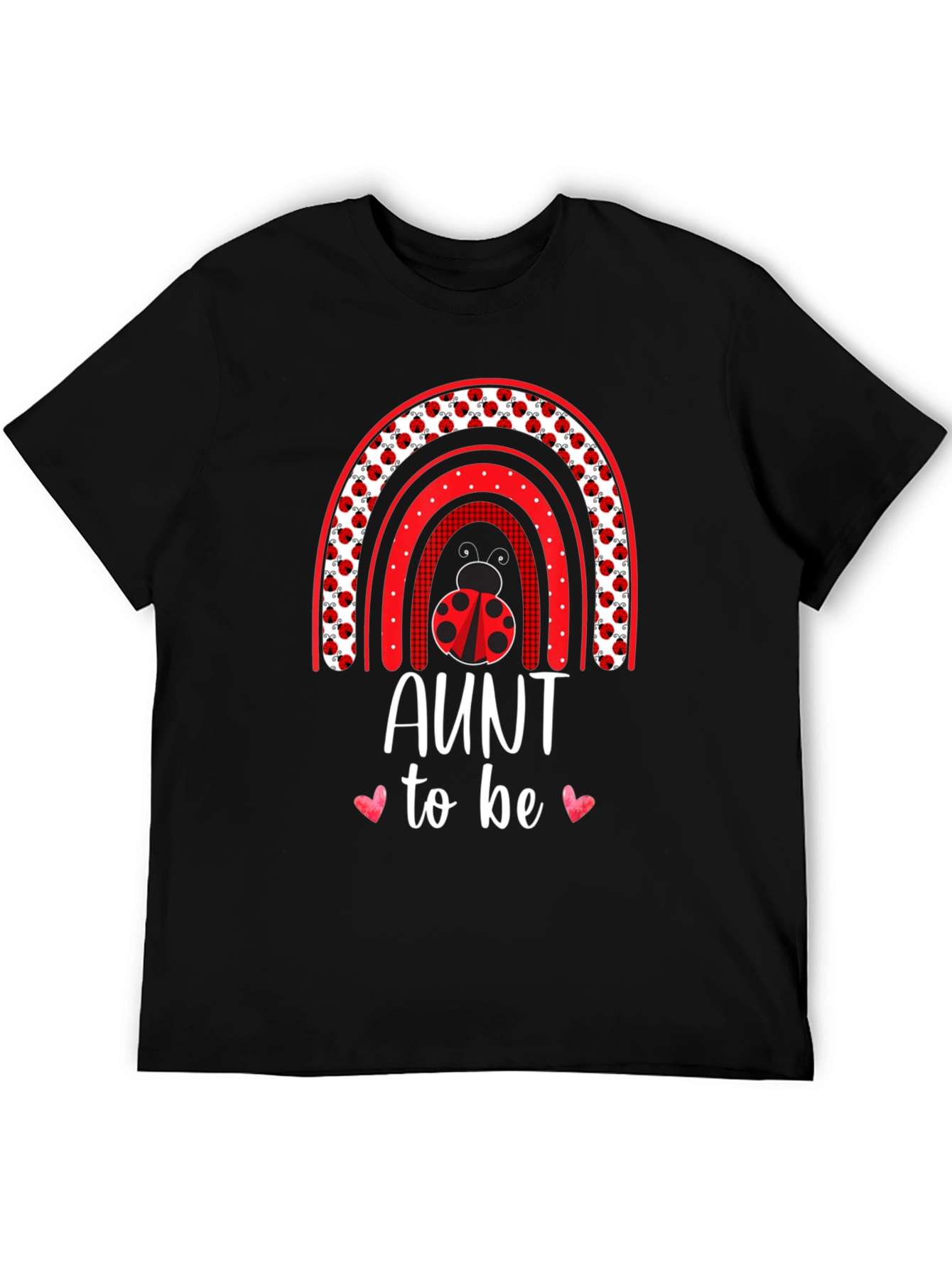 Aunt to Be Ladybug Rainbow T-Shirt