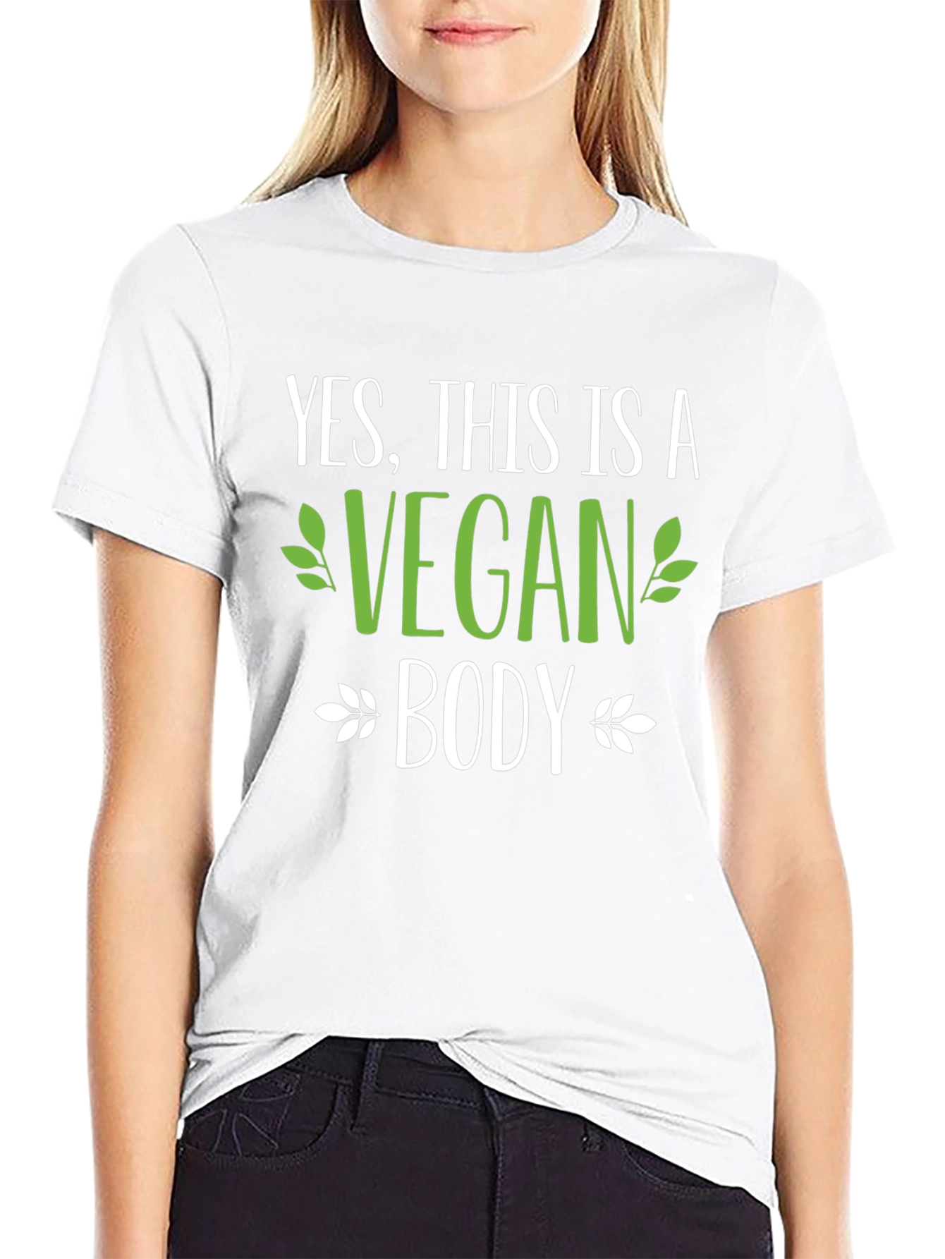 Vegan Body Graphic Print Tee Shirt