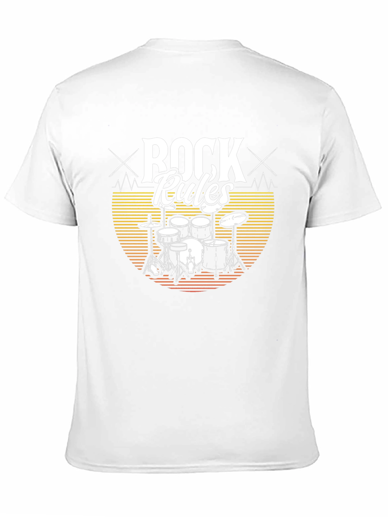 Rock Rules Drum Set T-Shirt - Music Lovers Tee