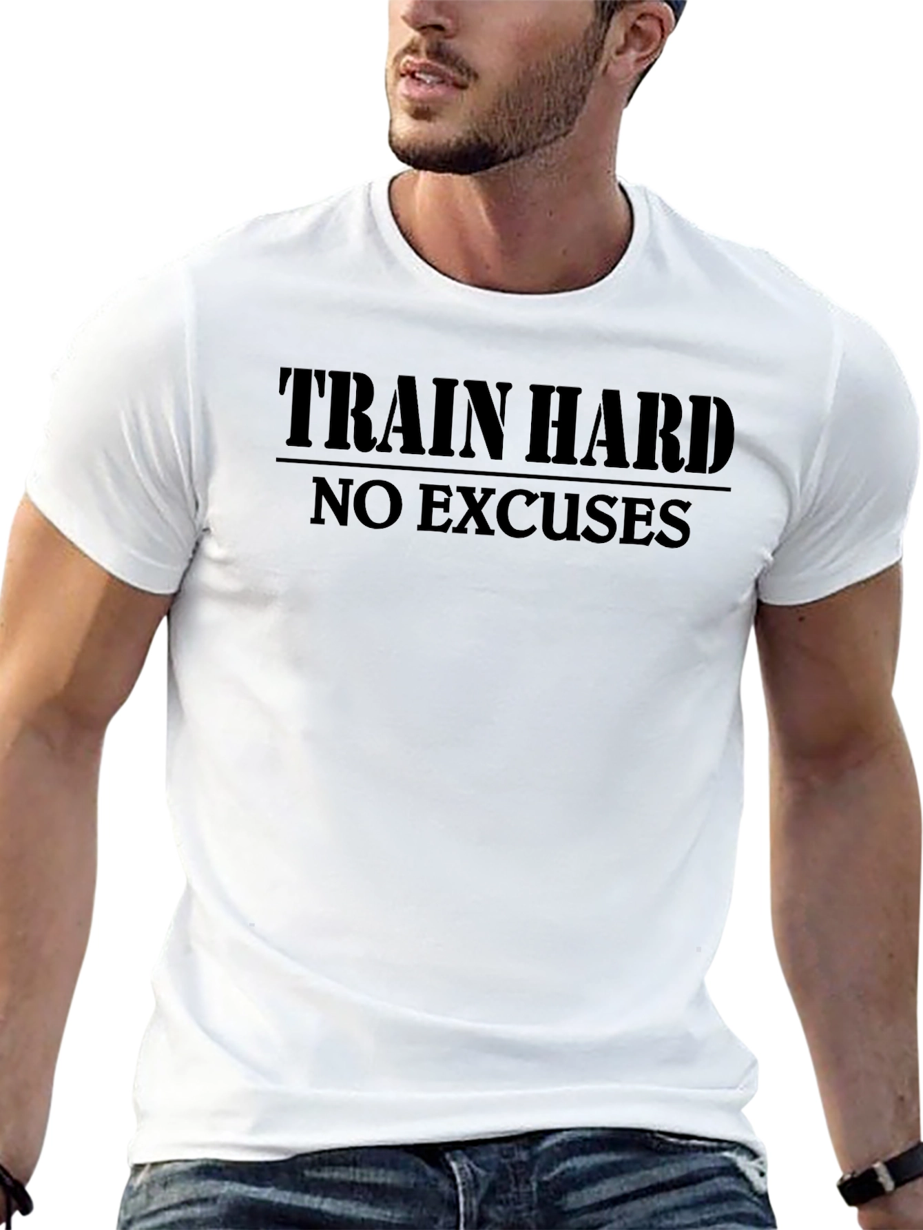 Train Hard No Excuses Black T-Shirt