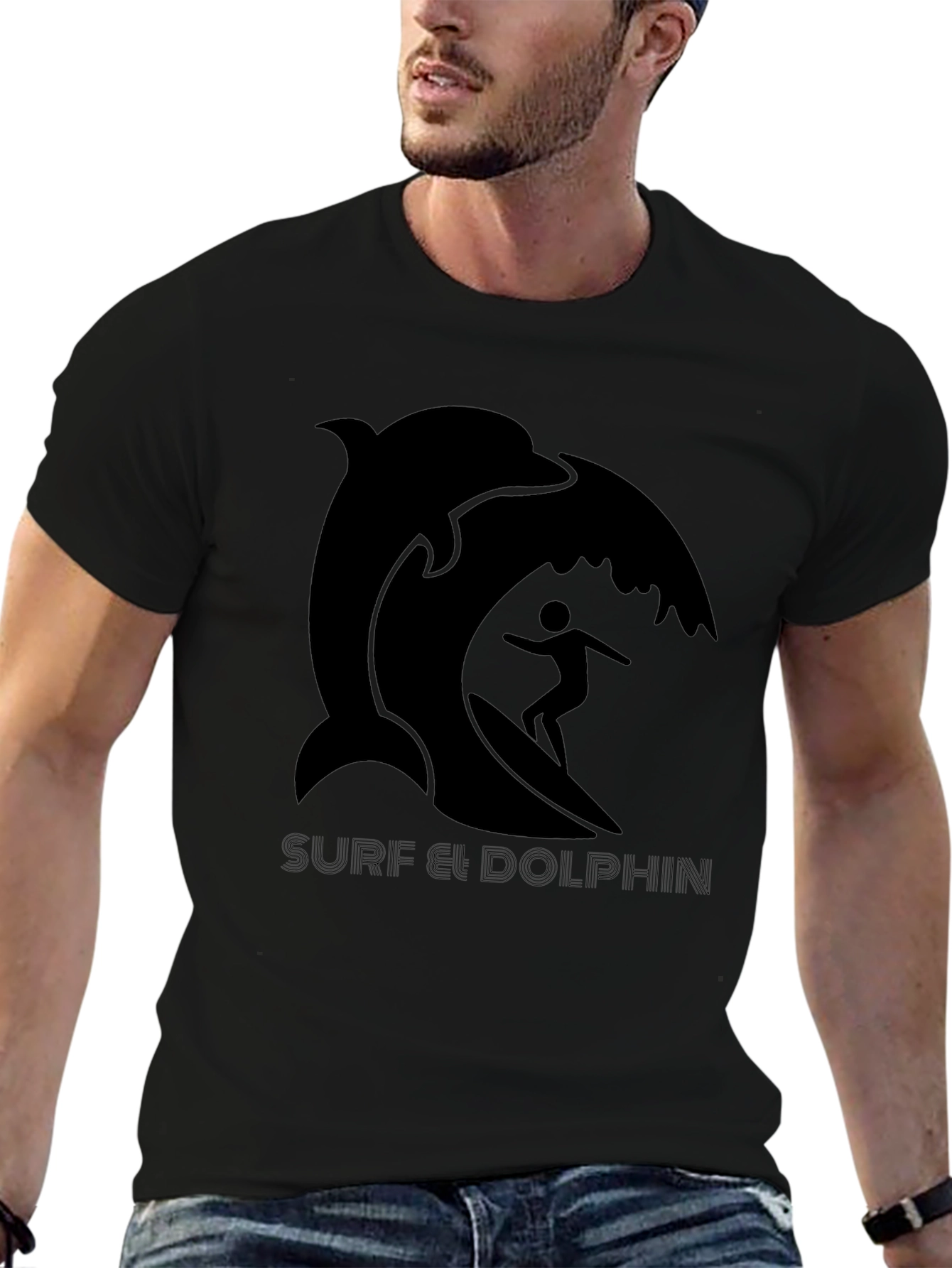 Surf & Dolphin Graphic T-Shirt