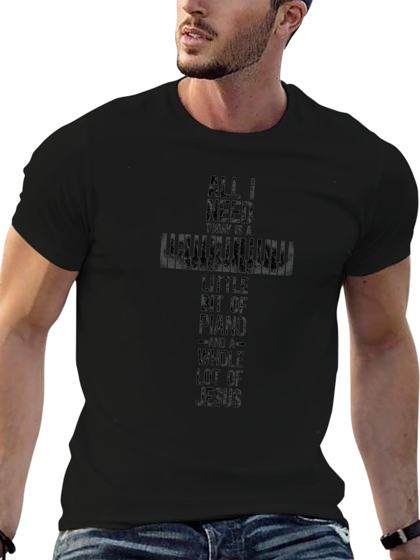 All I Need Piano & Jesus T-Shirt