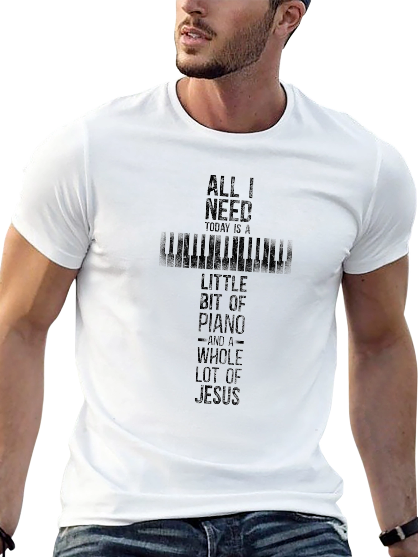 All I Need Piano & Jesus T-Shirt