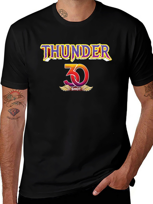 Thunder 30 Shot Black Graphic Tee - Stylish Comfort