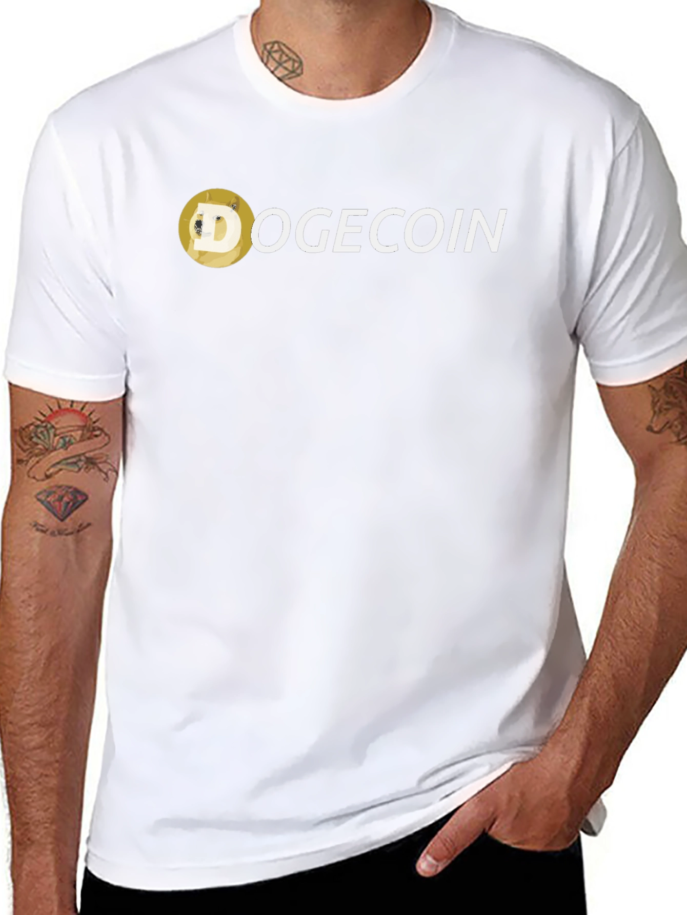 Dogecoin Meme Crypto Black T-Shirt