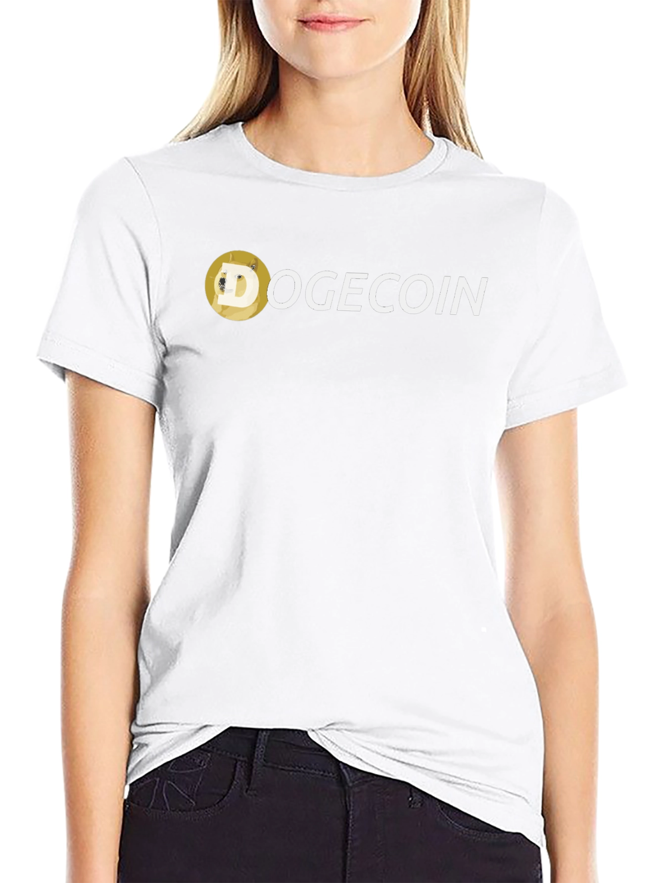 Dogecoin Meme Crypto Black T-Shirt