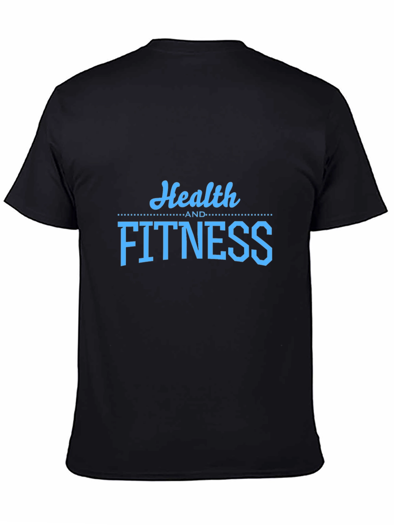 Health and Fitness Graphic T-Shirt - Black
